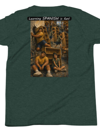 Youth Short Sleeve T-Shirt – Learning SPANISH is fun! – Fair Trade
