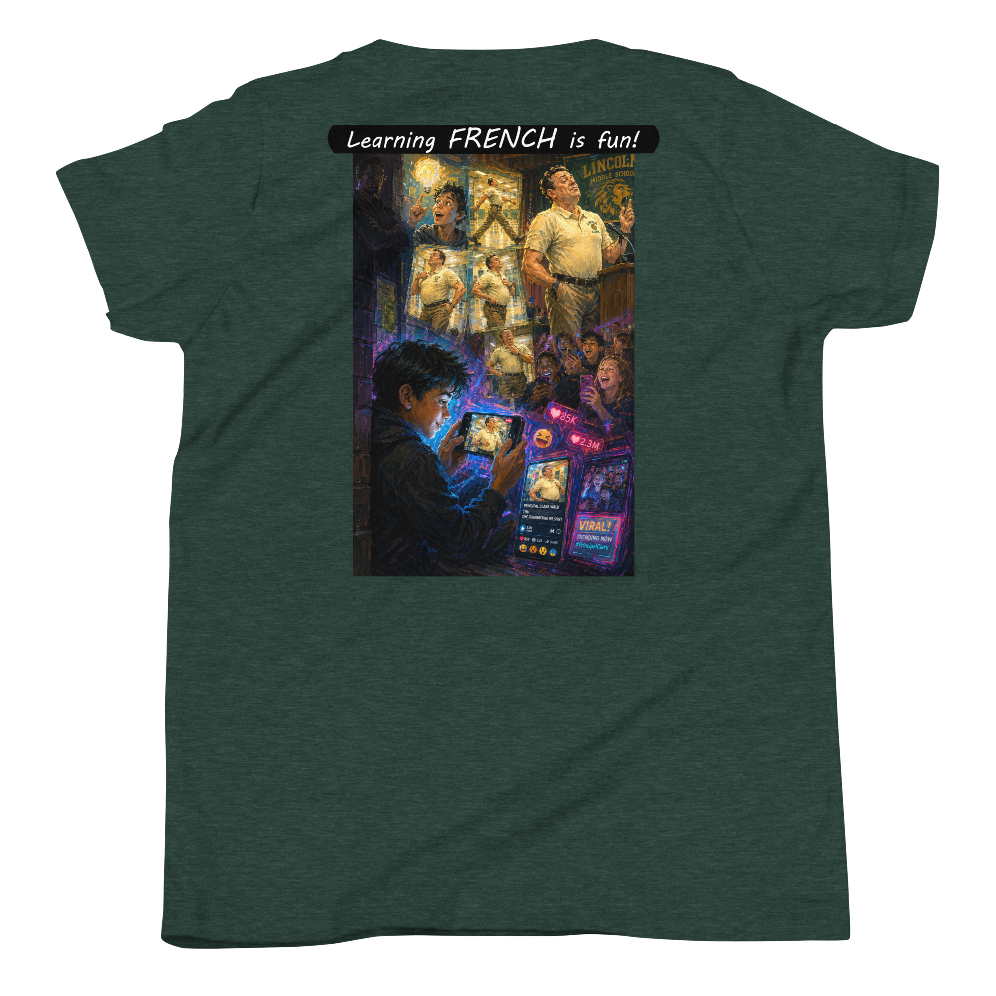 Youth Short Sleeve T-Shirt - Learning FRENCH is fun! - The Influencer - Image 19