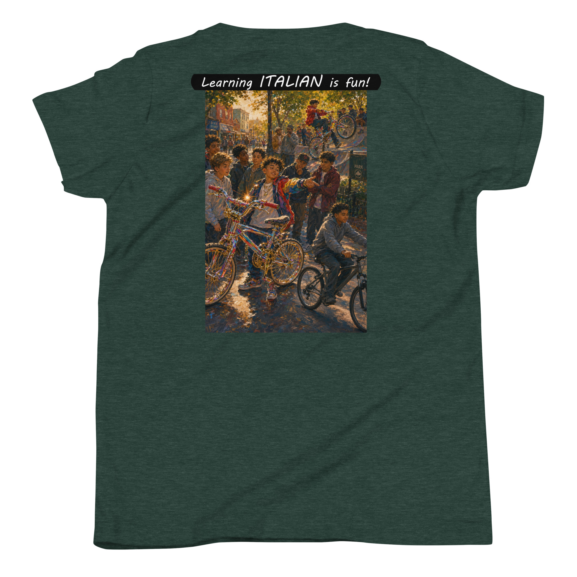 Youth Short Sleeve T-Shirt - Learning ITALIAN is fun! - The Show Off - Image 5