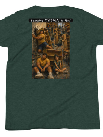 Youth Short Sleeve T-Shirt – Learning ITALIAN is fun! – Fair Trade
