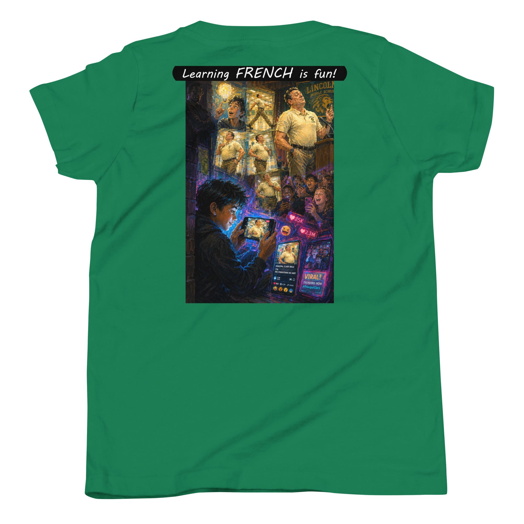 Youth Short Sleeve T-Shirt - Learning FRENCH is fun! - The Influencer - Image 21