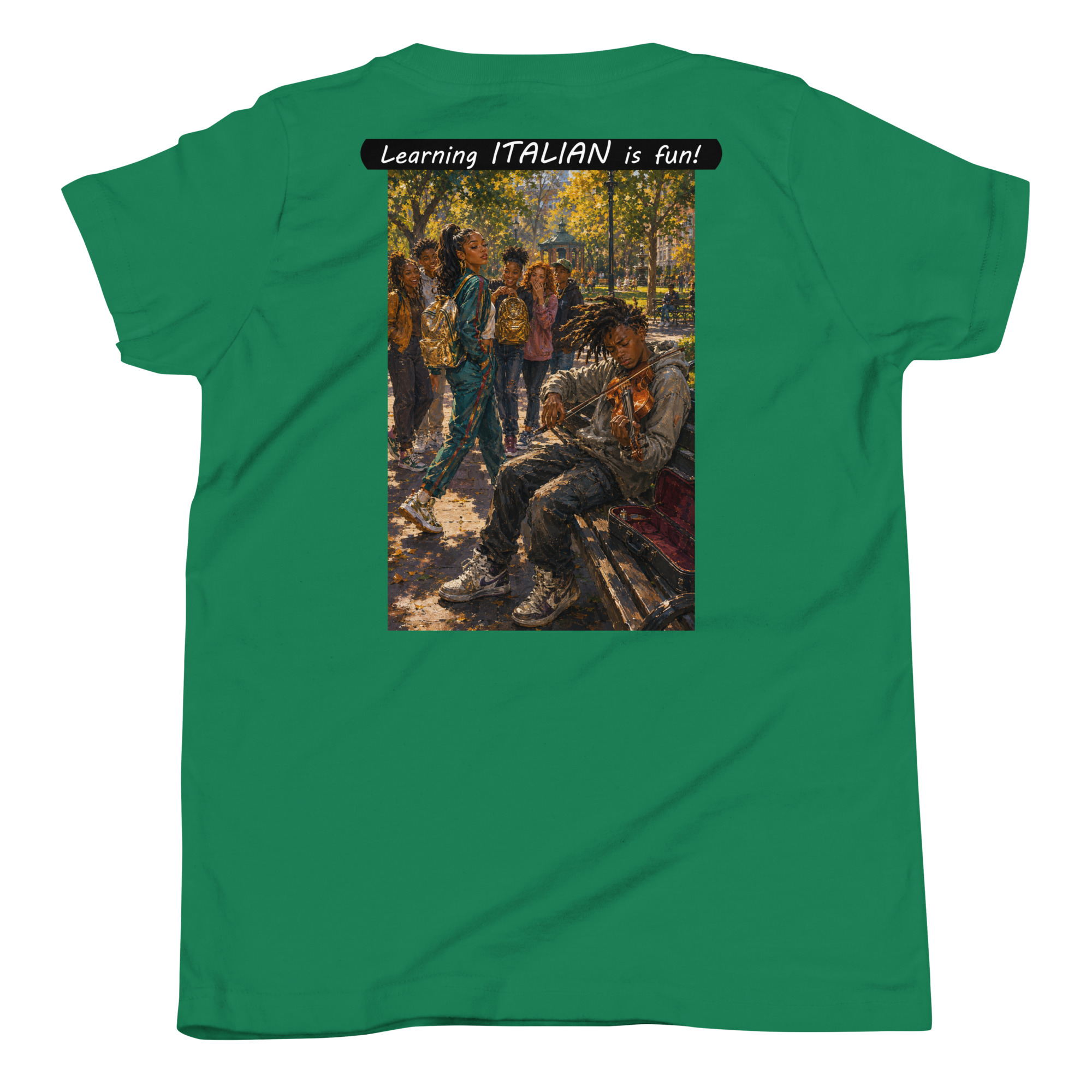 Youth Short Sleeve T-Shirt - Learning ITALIAN is fun! - The Spotlight - Image 28