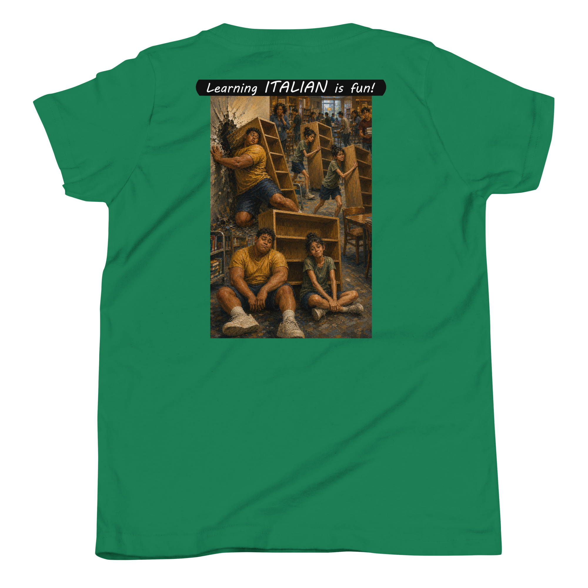 Youth Short Sleeve T-Shirt - Learning ITALIAN is fun! - Fair Trade - Image 10