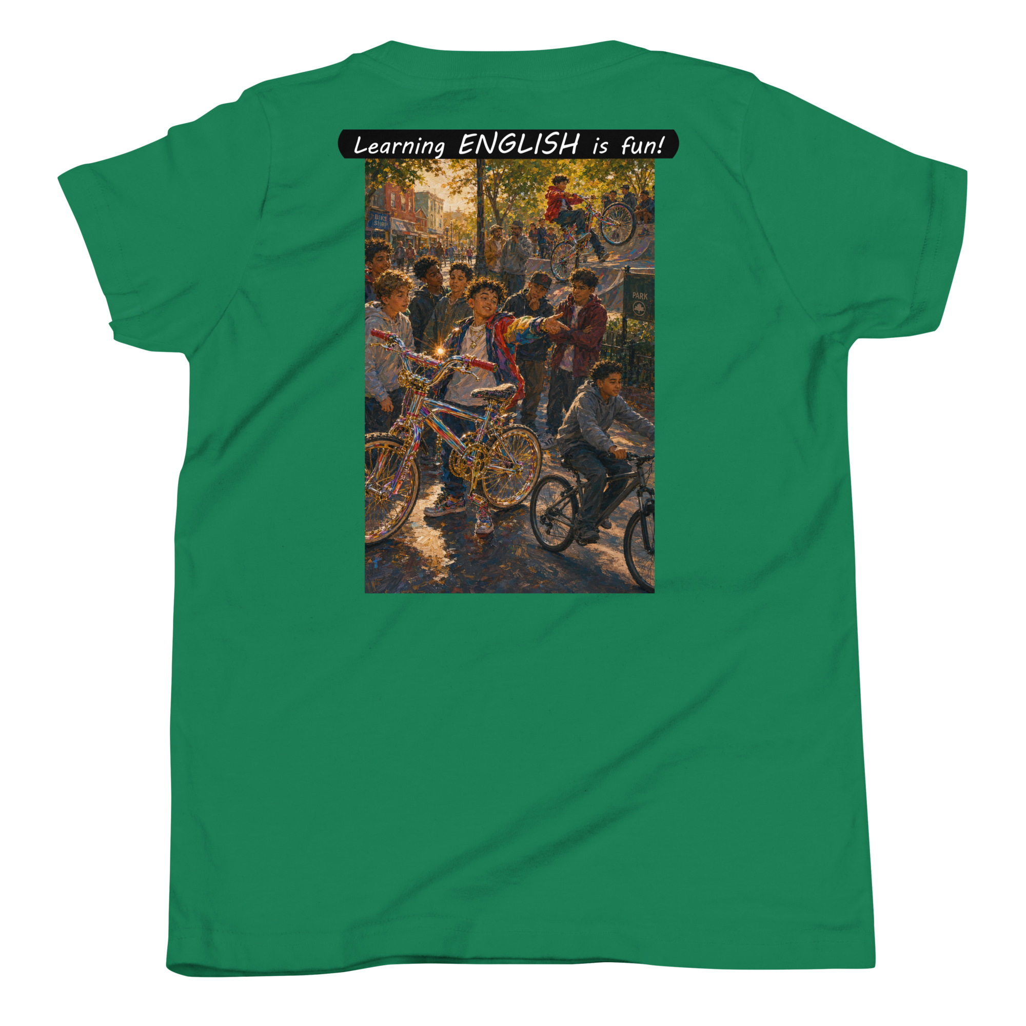 Youth Short Sleeve T-Shirt - Learning ENGLISH is fun! - The Show Off - Image 3