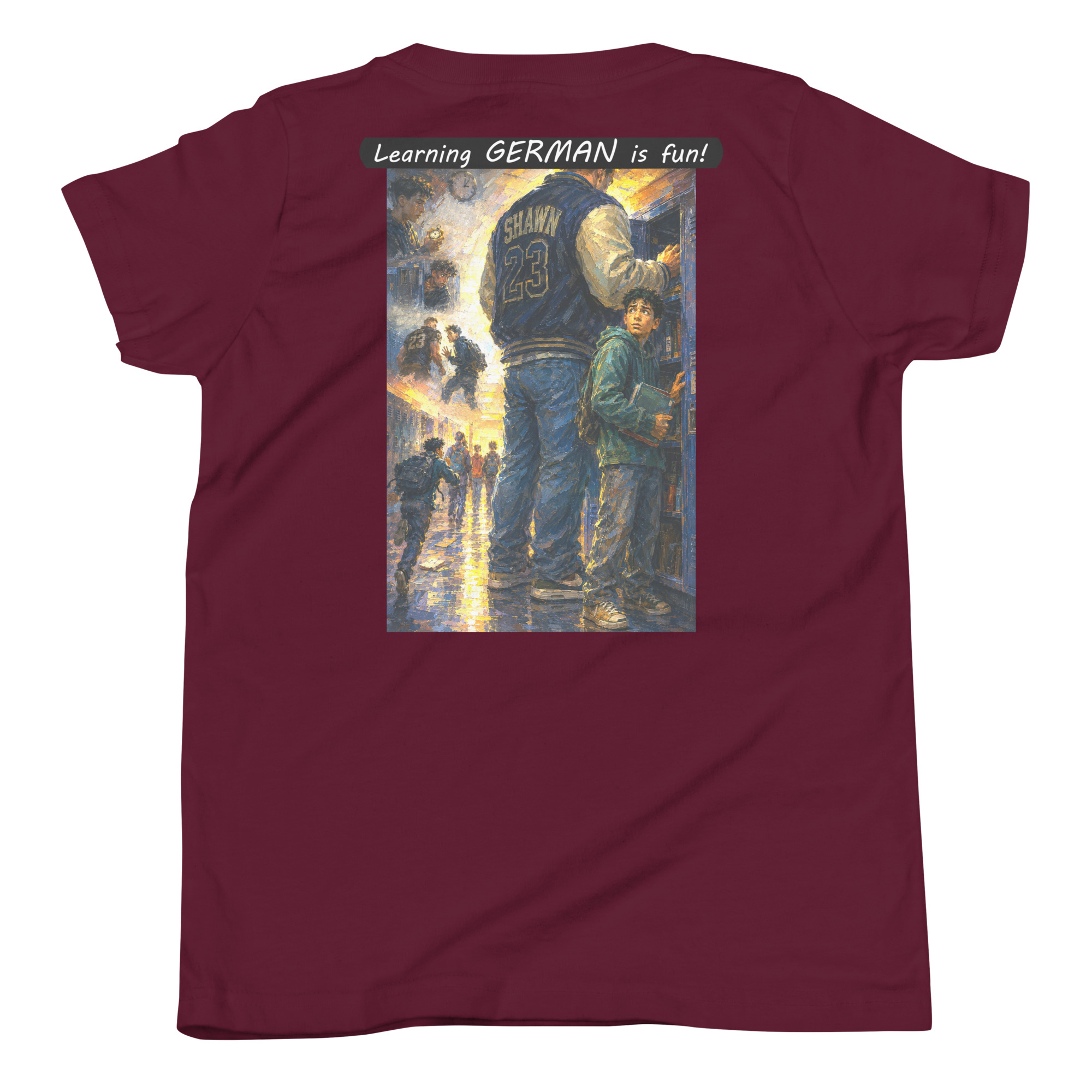 Youth Short Sleeve T-Shirt - Learning GERMAN is fun! - The School Locker - Image 10