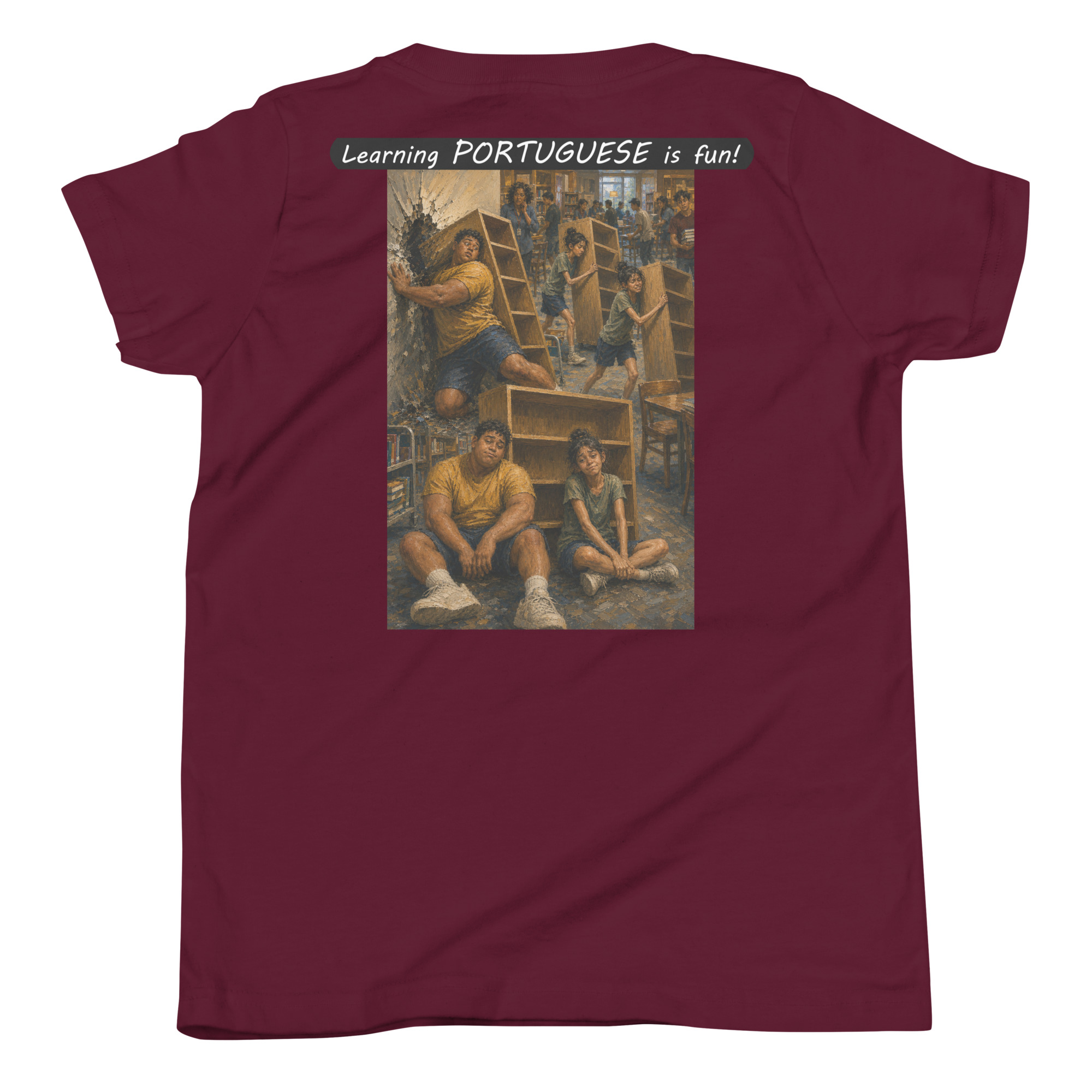 Youth Short Sleeve T-Shirt - Learning PORTUGUESE is fun! - Fair Trade - Image 6