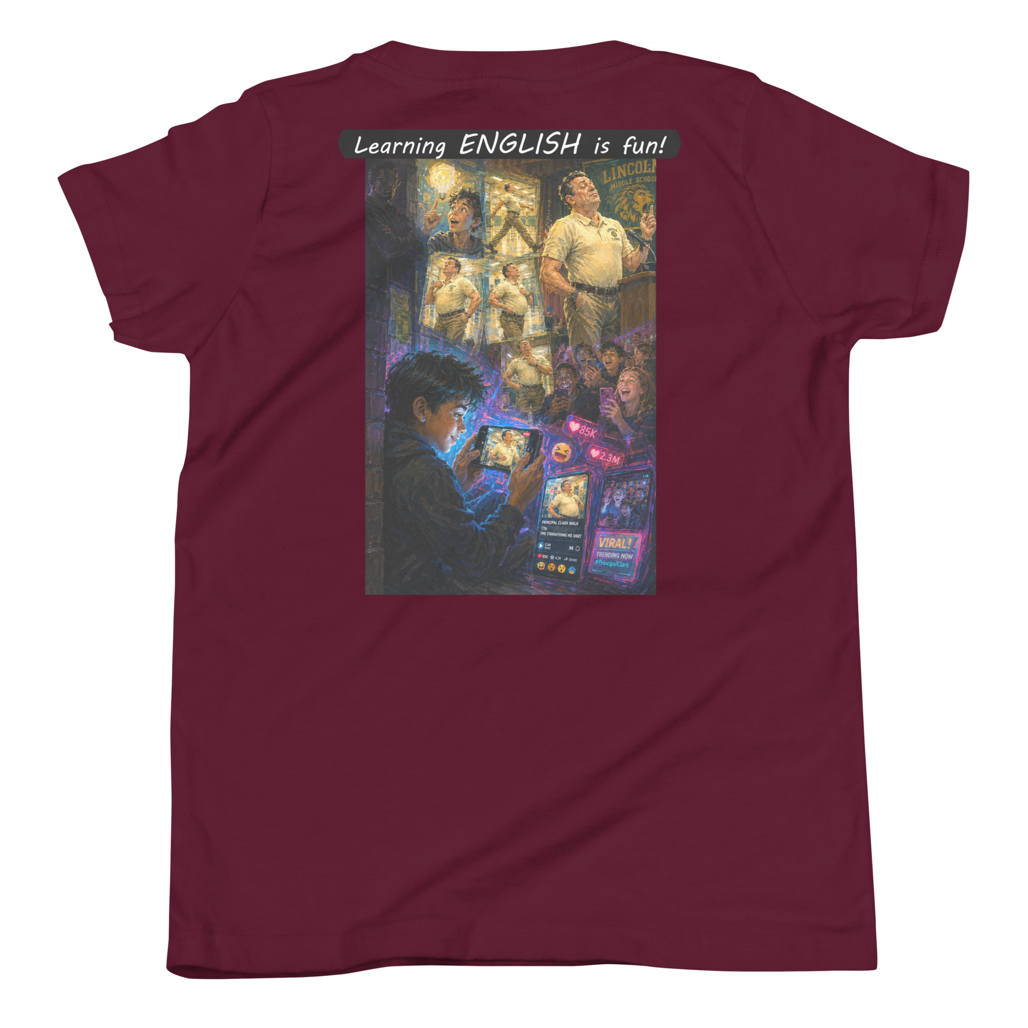 Youth Short Sleeve T-Shirt - Learning ENGLISH is fun! - The Influencer - Image 23