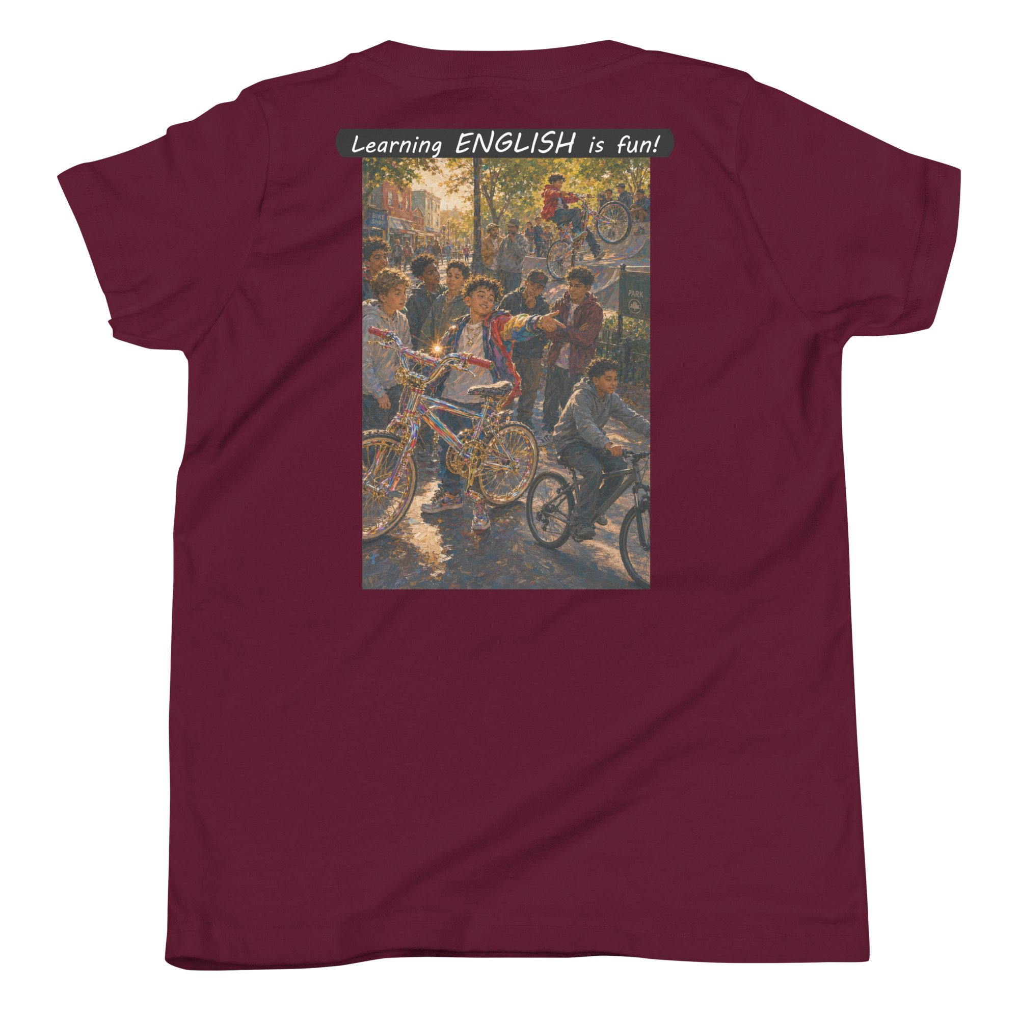Youth Short Sleeve T-Shirt - Learning ENGLISH is fun! - The Show Off - Image 23