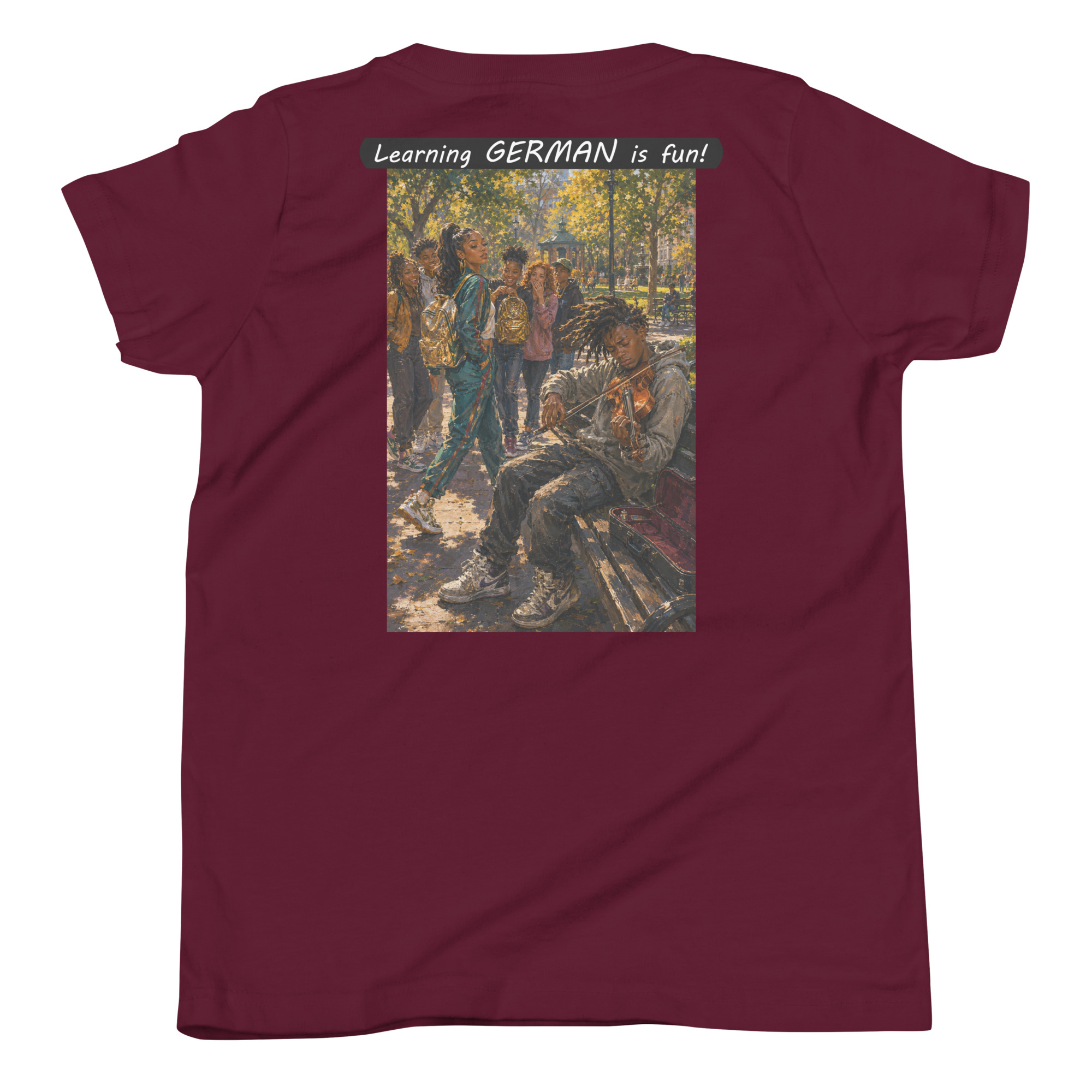 Youth Short Sleeve T-Shirt - Learning GERMAN is fun! - The Spotlight - Image 7