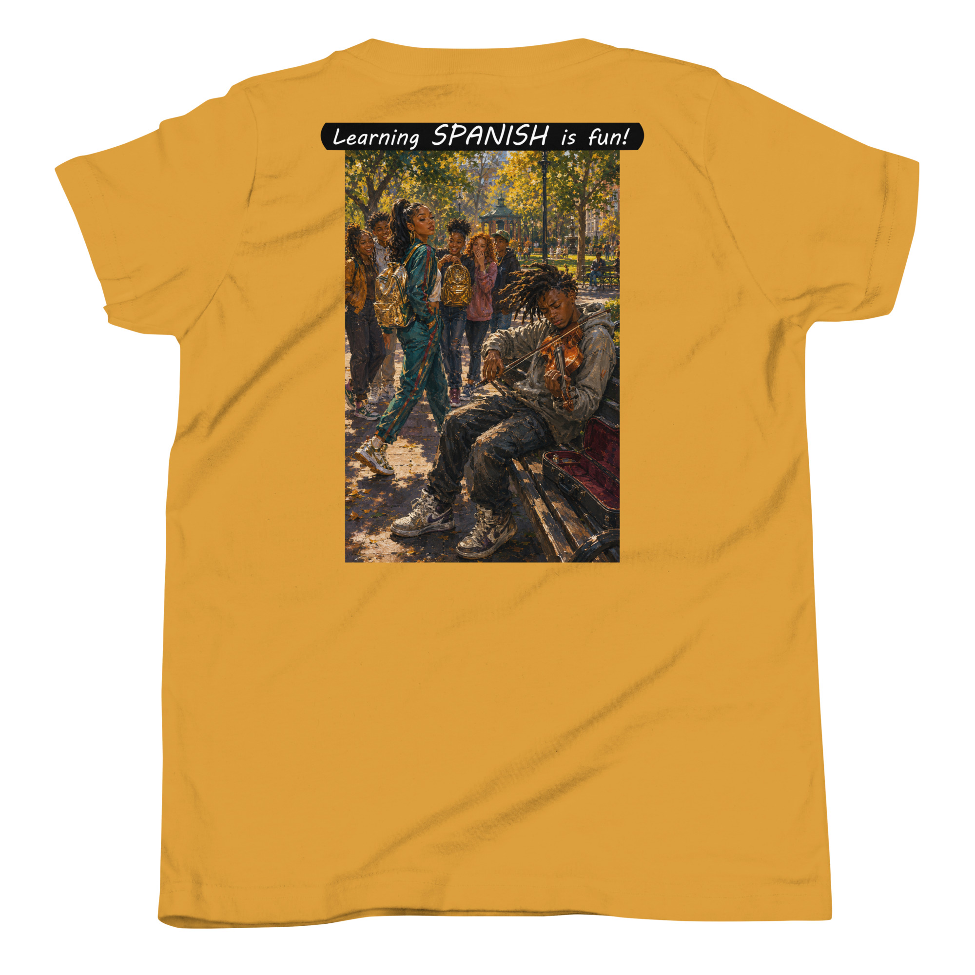 Youth Short Sleeve T-Shirt - Learning SPANISH is fun! - The Spotlight - Image 31