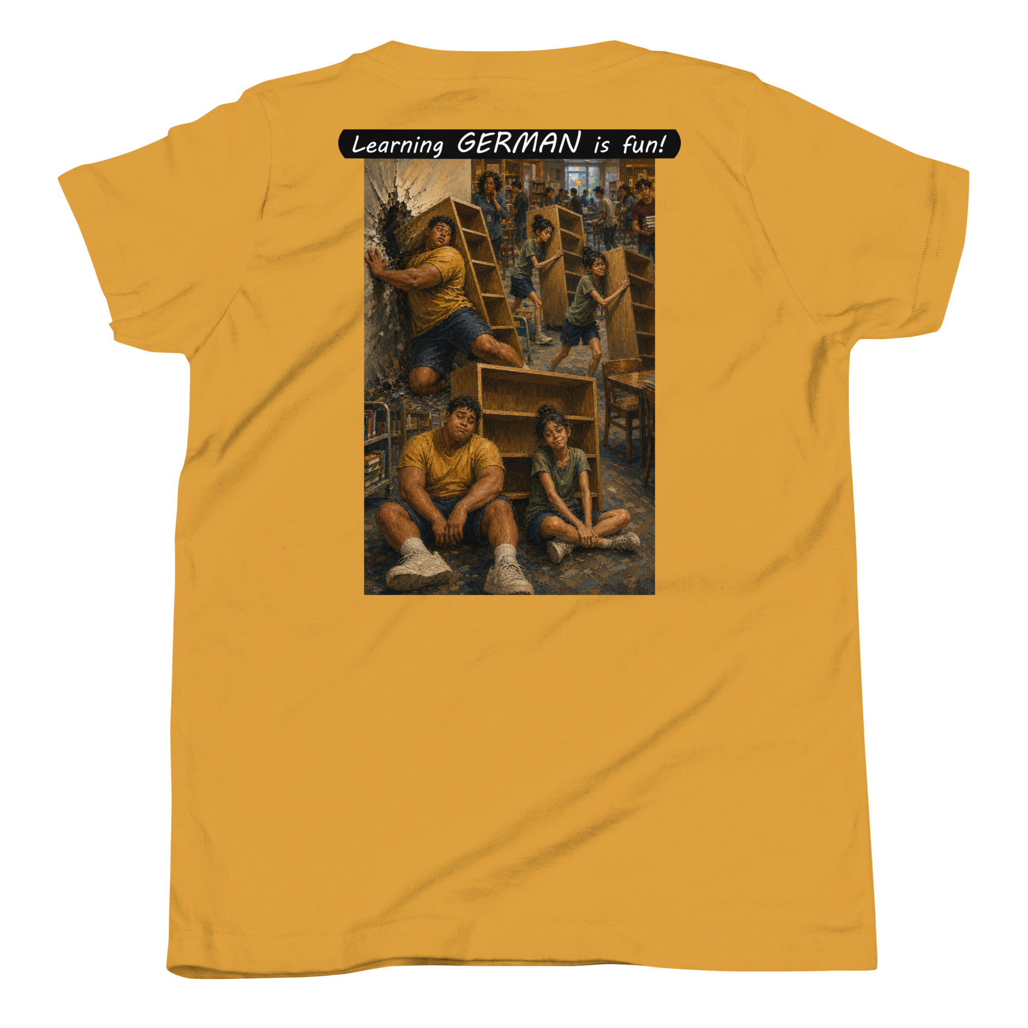 Youth Short Sleeve T-Shirt - Learning GERMAN is fun! - Fair Trade - Image 8