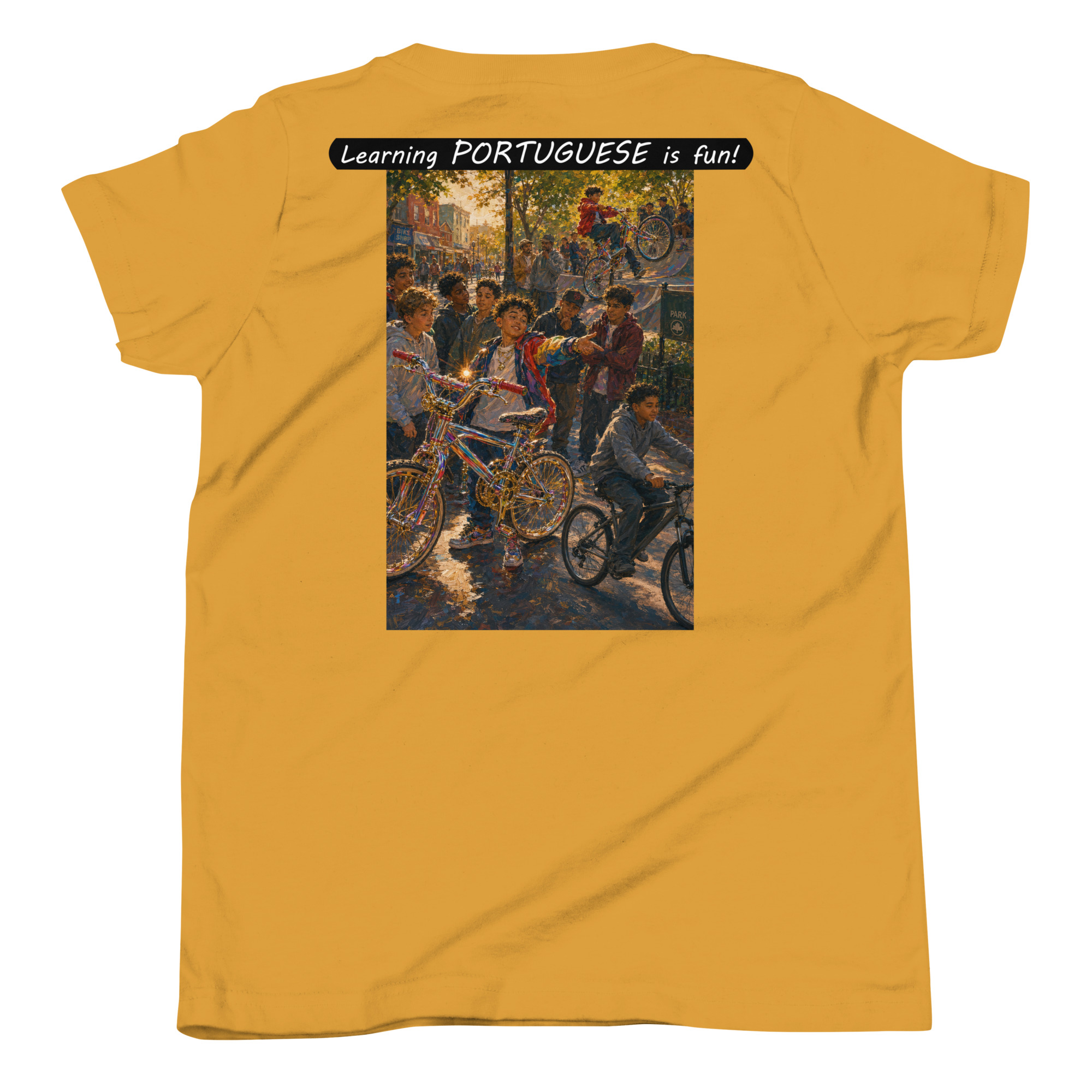 Youth Short Sleeve T-Shirt - Learning PORTUGUESE is fun! - The Show Off - Image 27