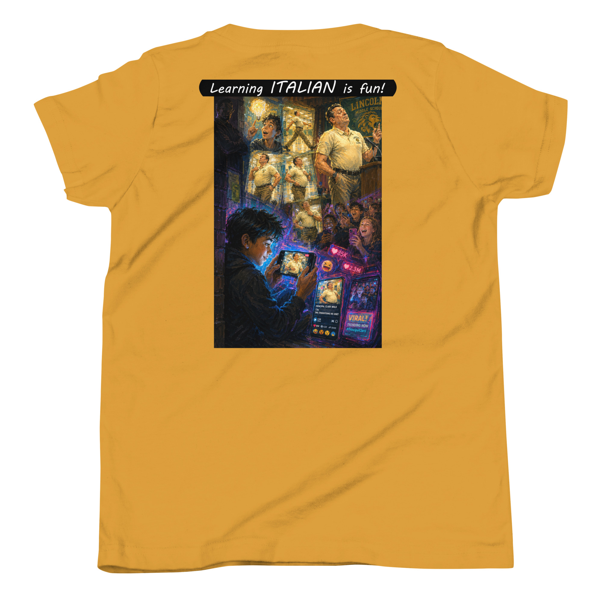 Youth Short Sleeve T-Shirt - Learning ITALIAN is fun! - The Influencer - Image 25