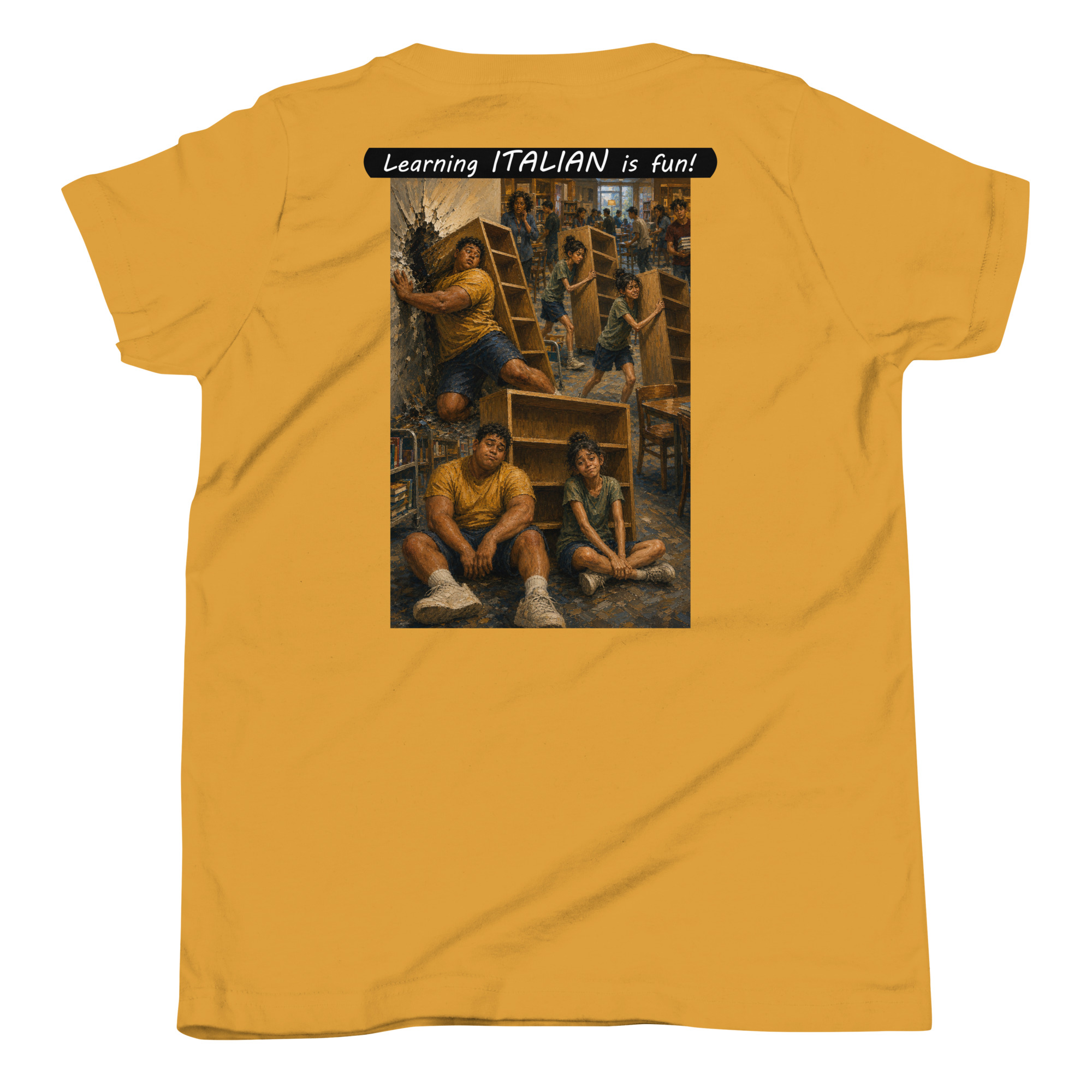 Youth Short Sleeve T-Shirt - Learning ITALIAN is fun! - Fair Trade - Image 8
