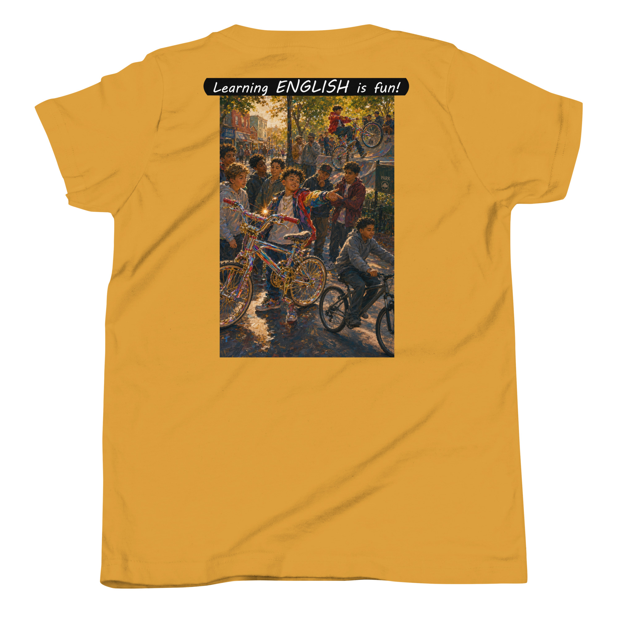 Youth Short Sleeve T-Shirt - Learning ENGLISH is fun! - The Show Off - Image 25