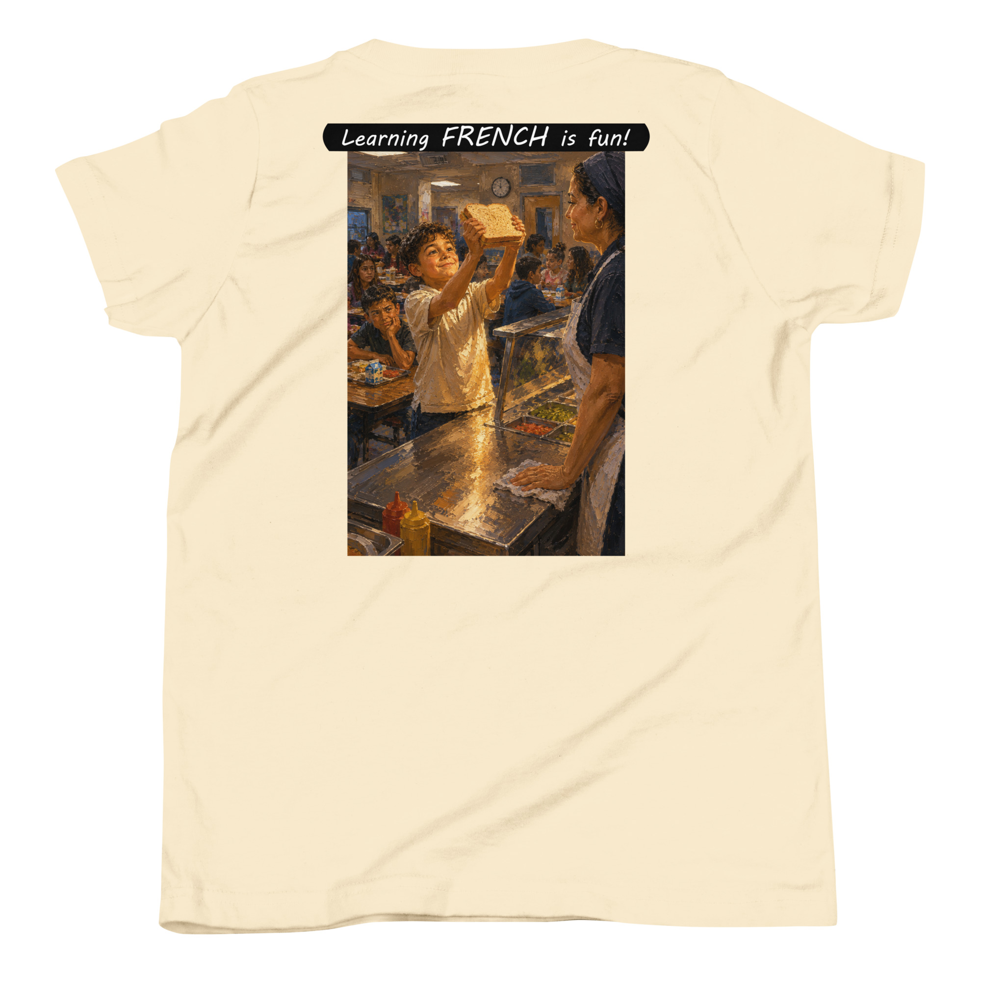 Youth Short Sleeve T-Shirt - Learning FRENCH is fun! - Crusty Roof Tiles - Image 32