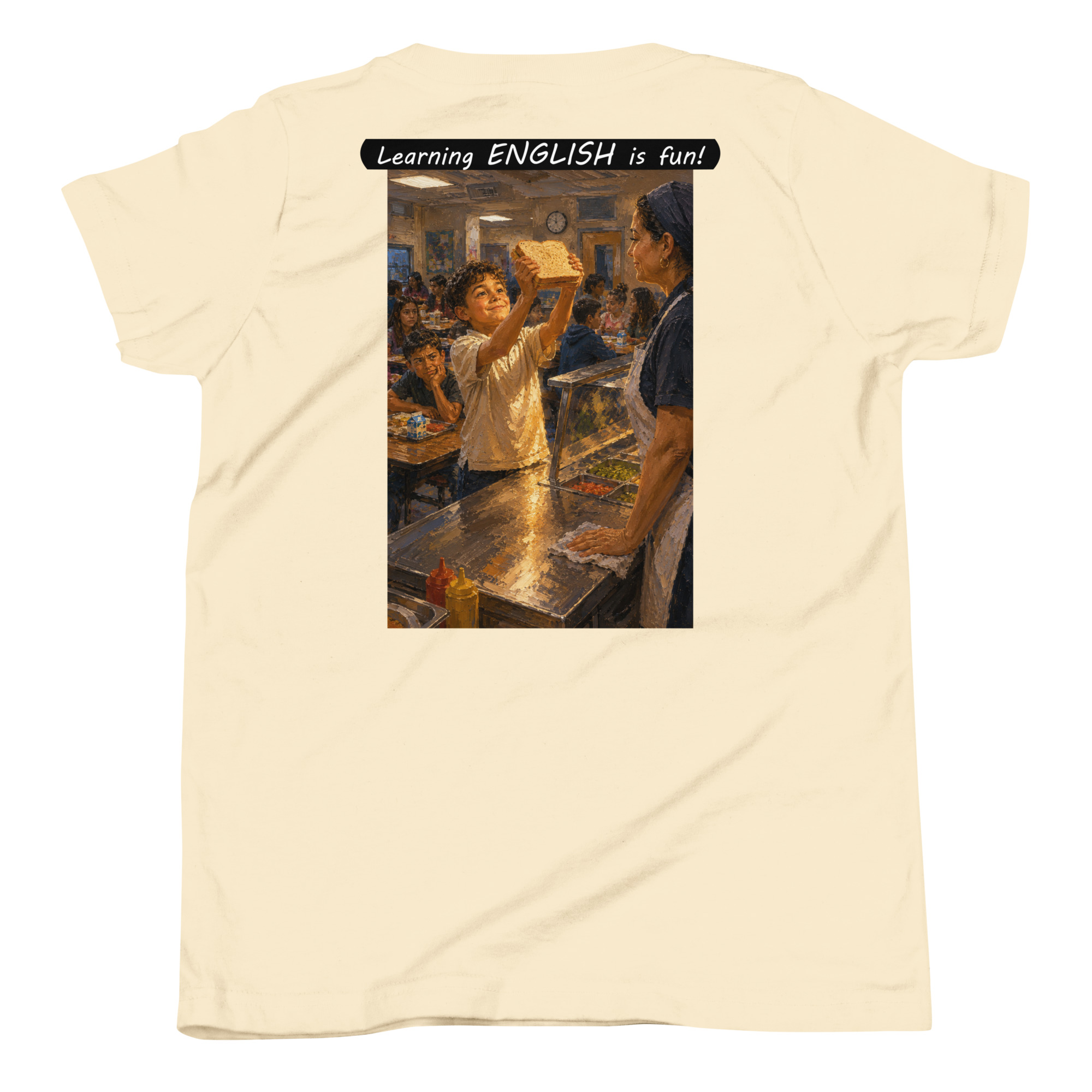 Youth Short Sleeve T-Shirt - Learning ENGLISH is fun! - Crusty Roof Tiles - Image 32