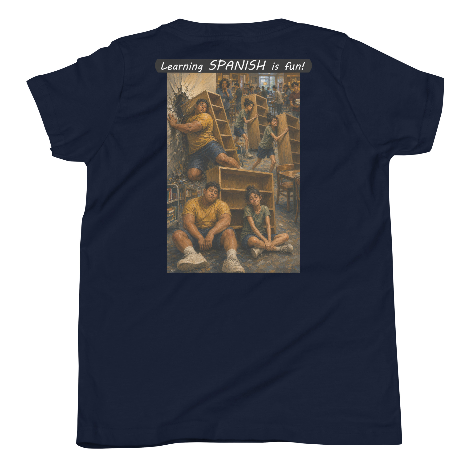 Youth Short Sleeve T-Shirt - Learning SPANISH is fun! - Fair Trade - Image 28