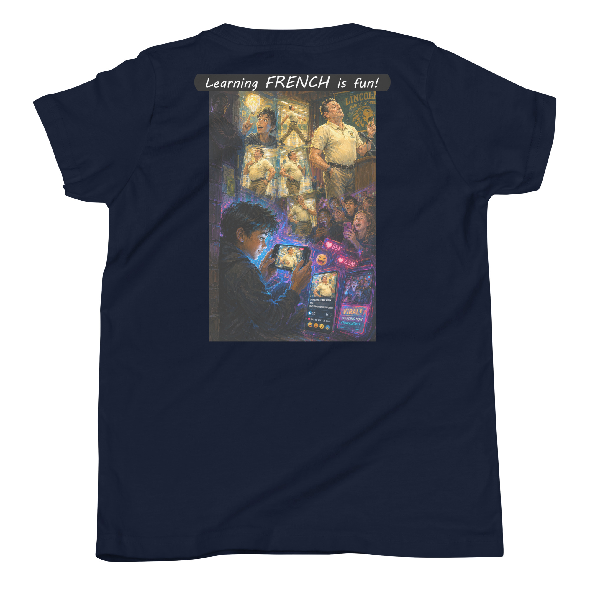 Youth Short Sleeve T-Shirt - Learning FRENCH is fun! - The Influencer - Image 36