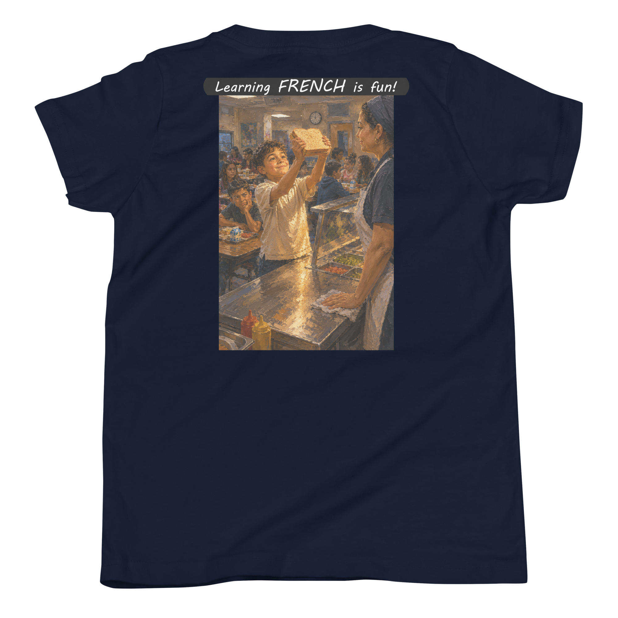 Youth Short Sleeve T-Shirt - Learning FRENCH is fun! - Crusty Roof Tiles - Image 29