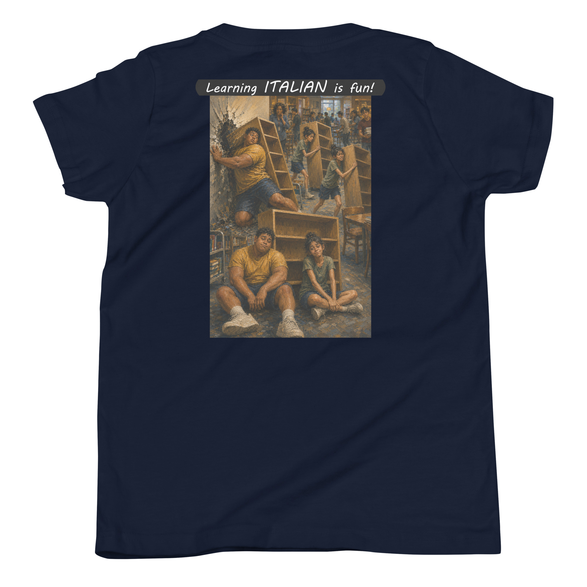 Youth Short Sleeve T-Shirt - Learning ITALIAN is fun! - Fair Trade - Image 28
