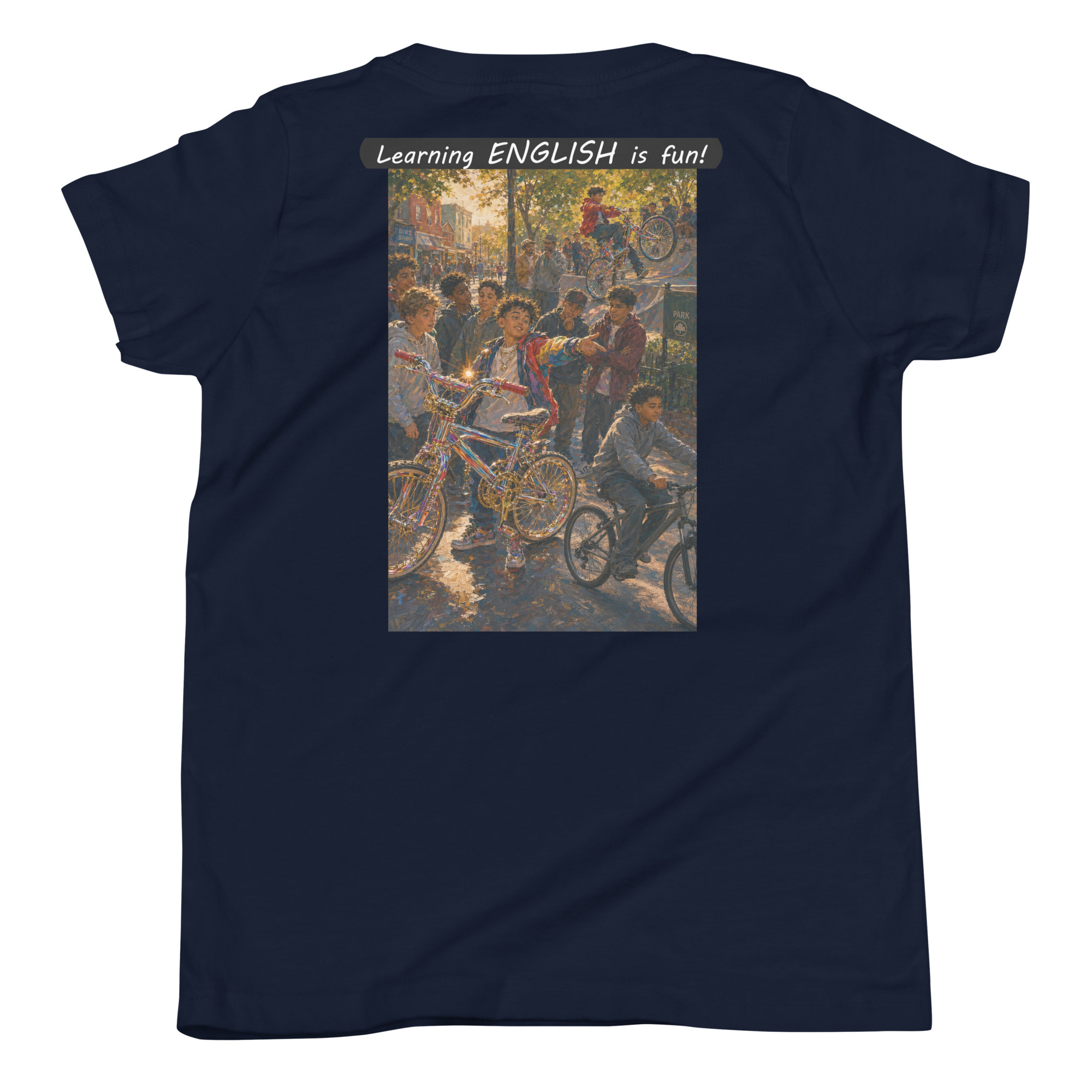 Youth Short Sleeve T-Shirt - Learning ENGLISH is fun! - The Show Off - Image 9