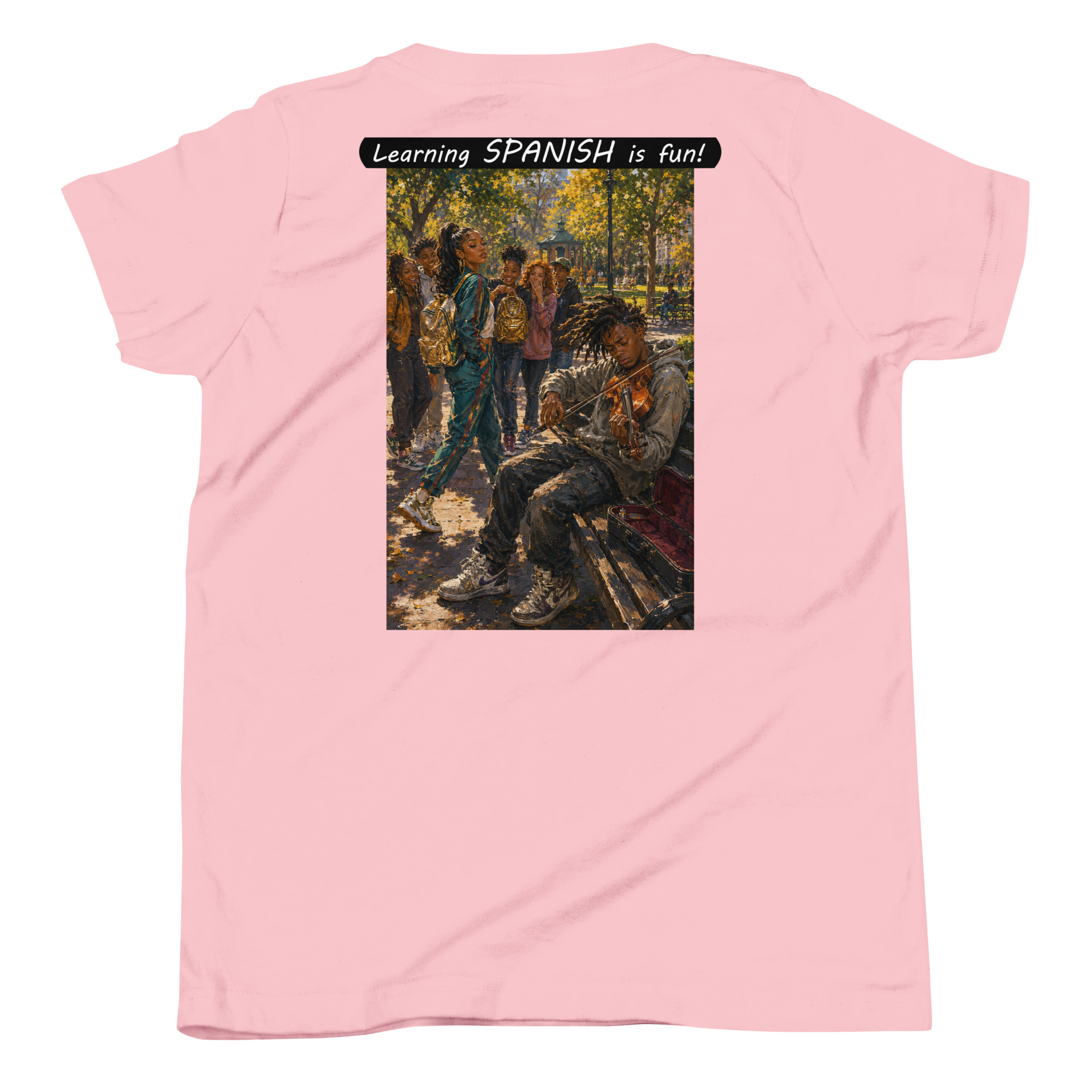 Youth Short Sleeve T-Shirt - Learning SPANISH is fun! - The Spotlight - Image 11