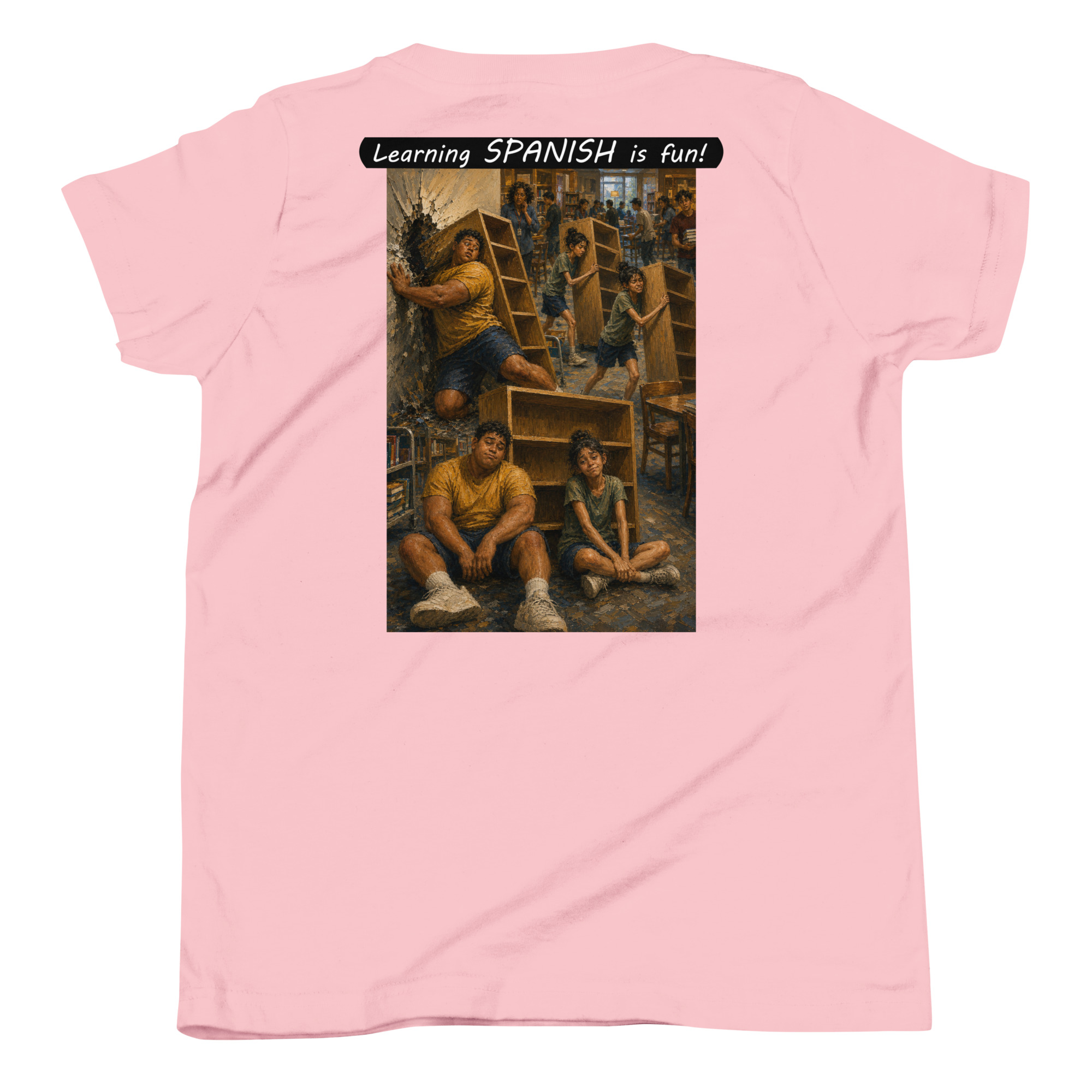 Youth Short Sleeve T-Shirt - Learning SPANISH is fun! - Fair Trade - Image 12