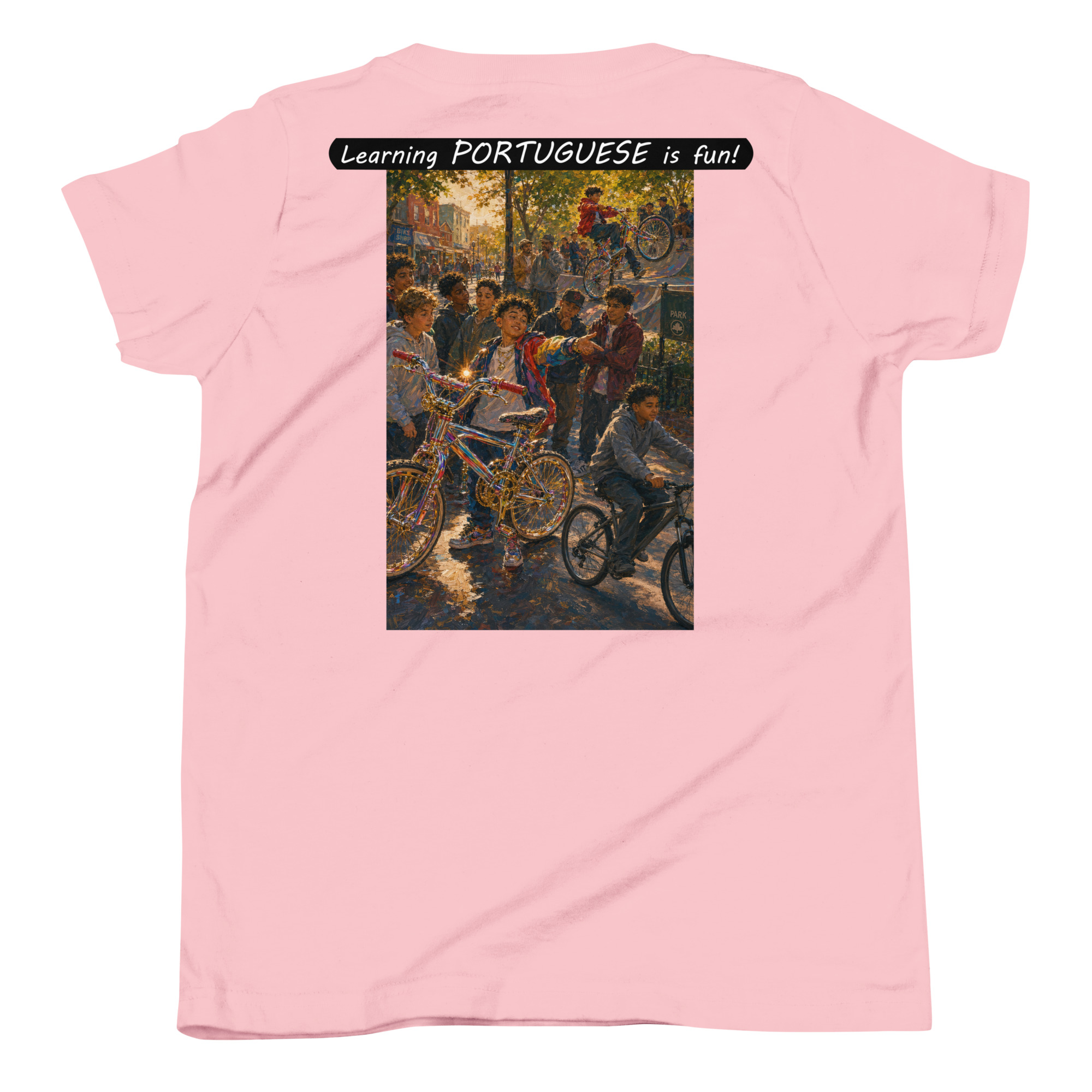 Youth Short Sleeve T-Shirt - Learning PORTUGUESE is fun! - The Show Off - Image 30