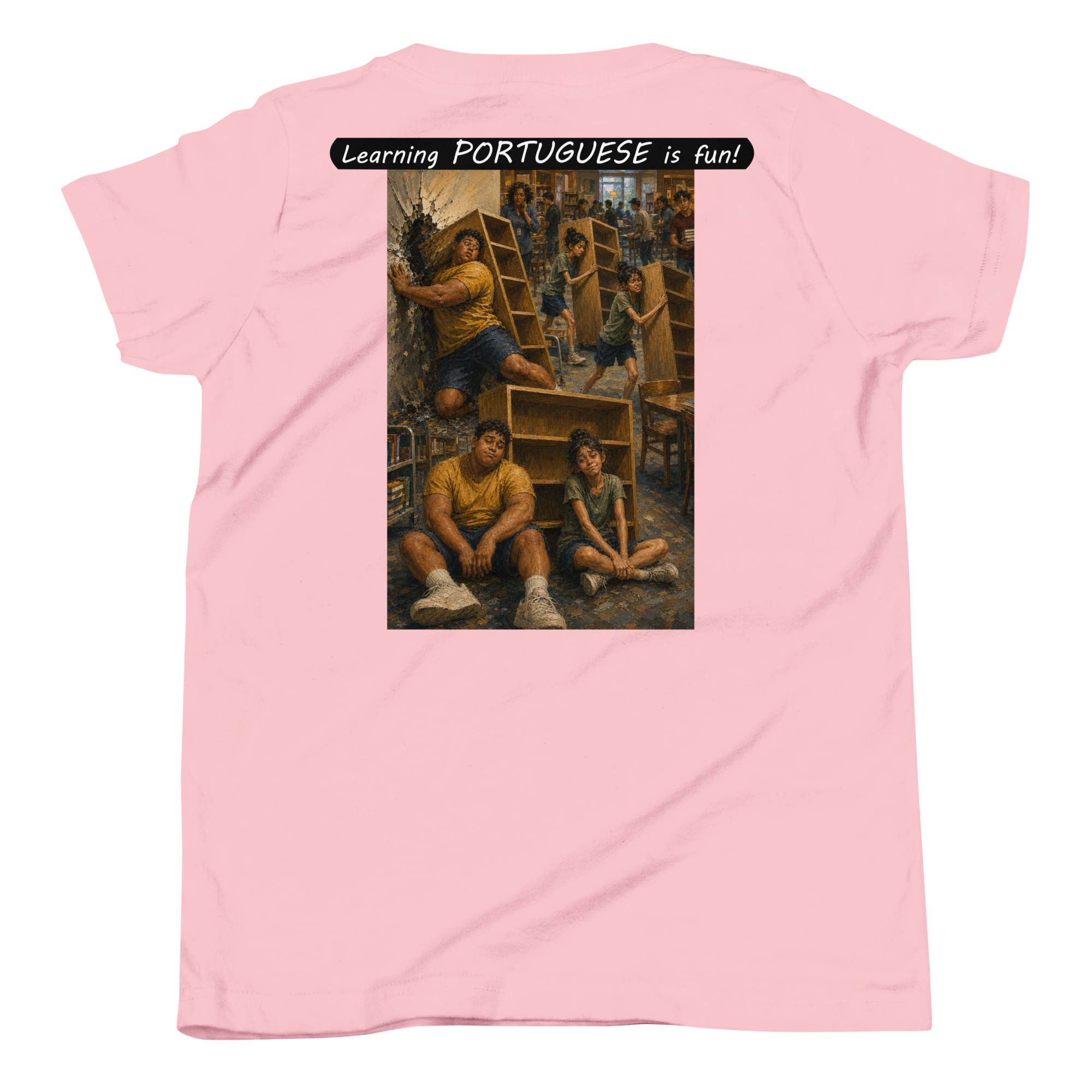 Youth Short Sleeve T-Shirt - Learning PORTUGUESE is fun! - Fair Trade - Image 12
