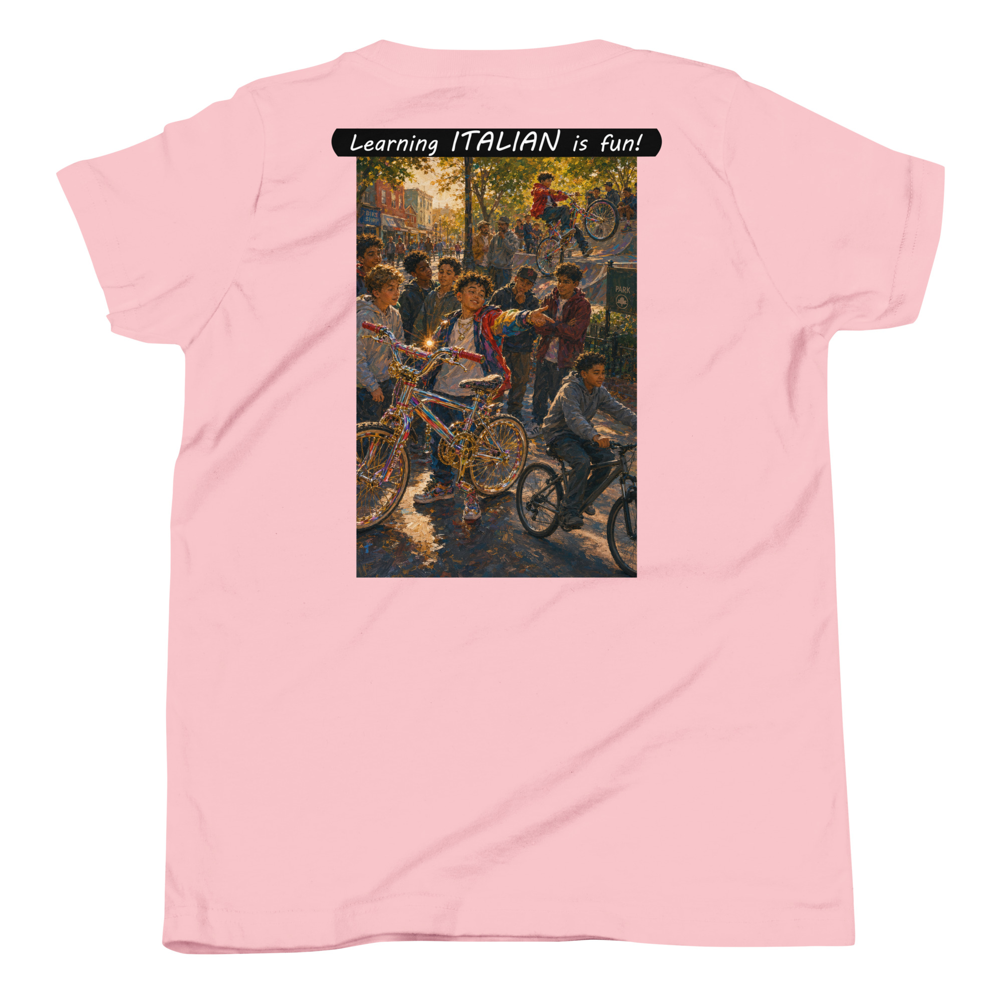 Youth Short Sleeve T-Shirt - Learning ITALIAN is fun! - The Show Off - Image 30