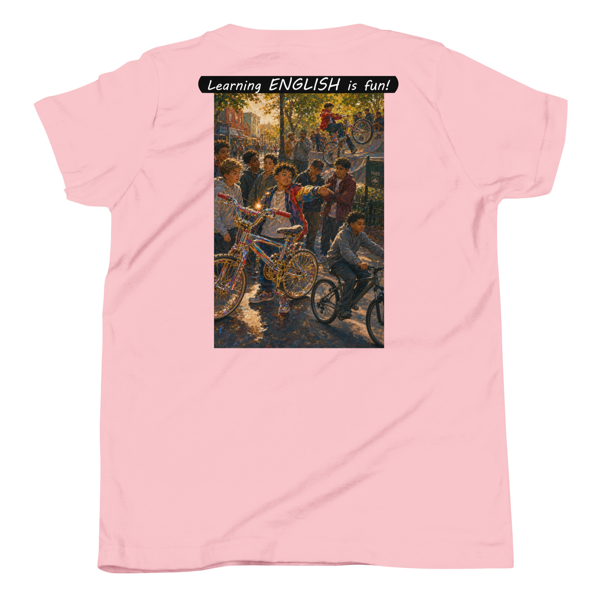 Youth Short Sleeve T-Shirt - Learning ENGLISH is fun! - The Show Off - Image 28