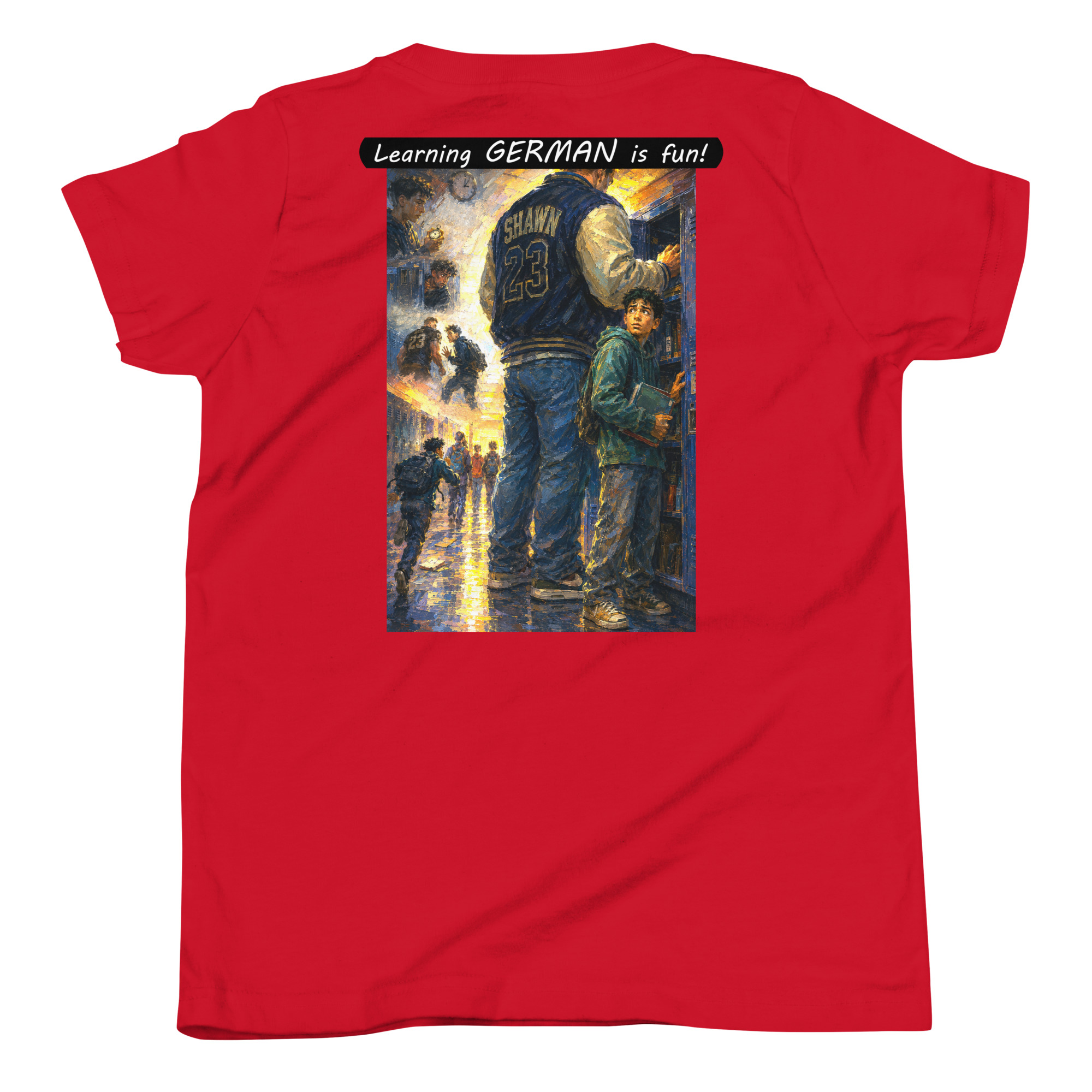 Youth Short Sleeve T-Shirt - Learning GERMAN is fun! - The School Locker - Image 36