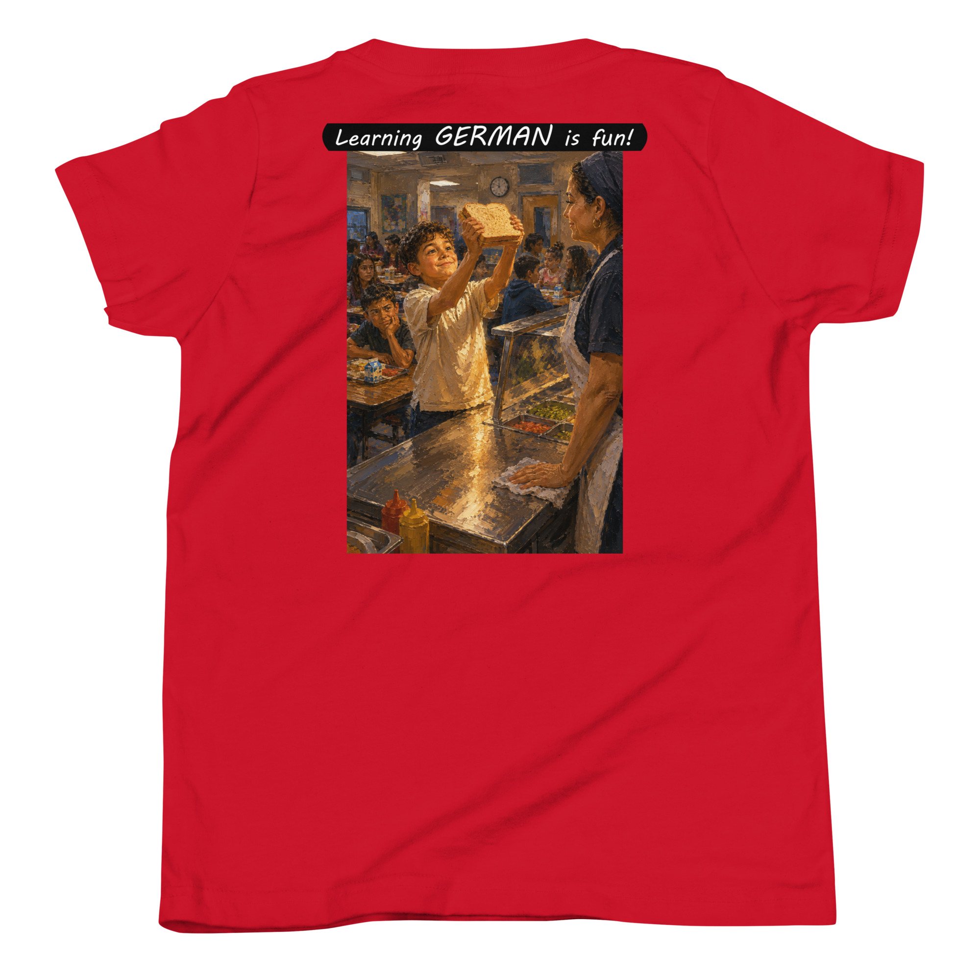 Youth Short Sleeve T-Shirt - Learning GERMAN is fun! - Crusty Roof Tiles - Image 9