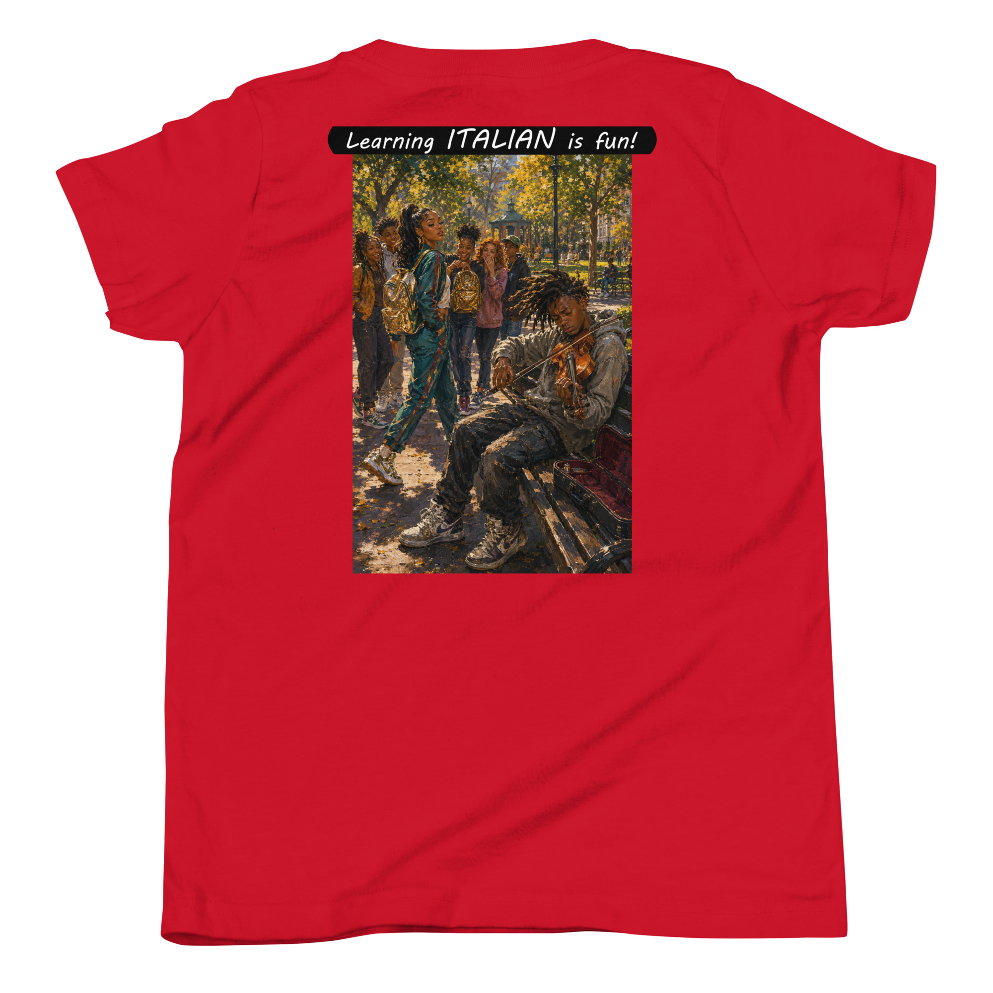 Youth Short Sleeve T-Shirt - Learning ITALIAN is fun! - The Spotlight - Image 9