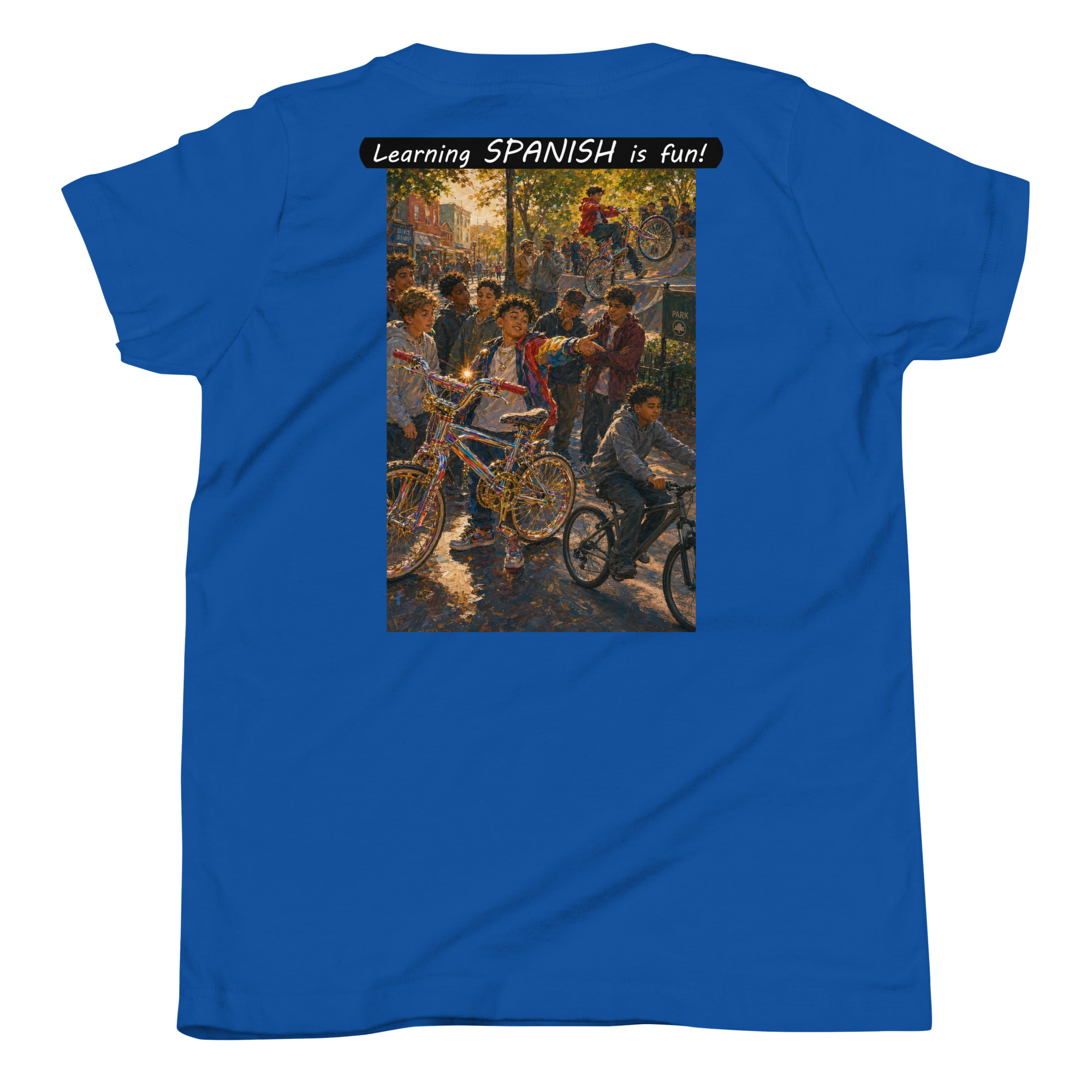 Youth Short Sleeve T-Shirt - Learning SPANISH is fun! - The Show Off - Image 17