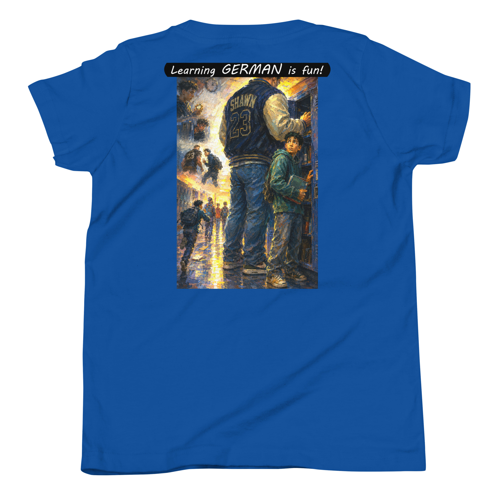 Youth Short Sleeve T-Shirt - Learning GERMAN is fun! - The School Locker - Image 2