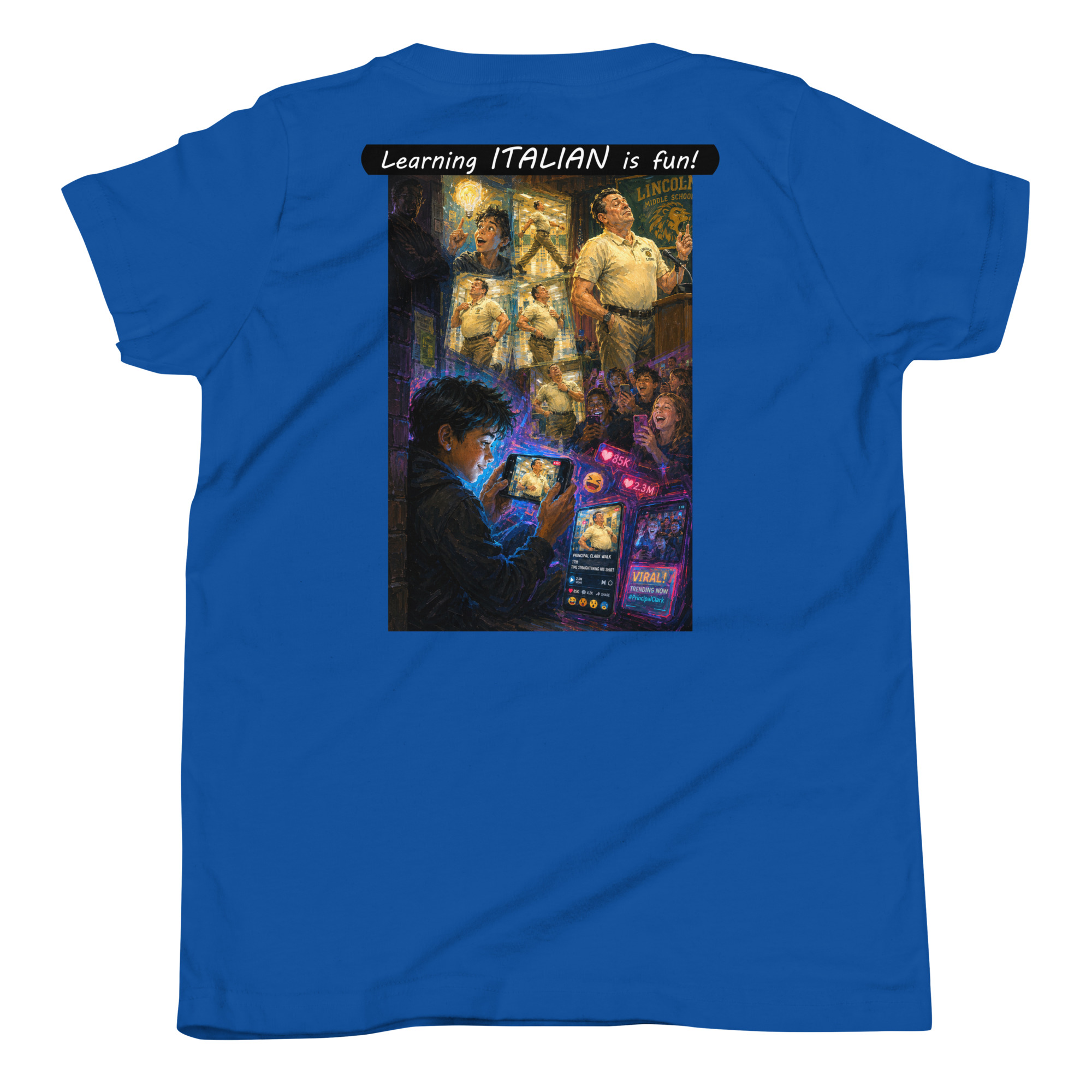 Youth Short Sleeve T-Shirt - Learning ITALIAN is fun! - The Influencer - Image 29