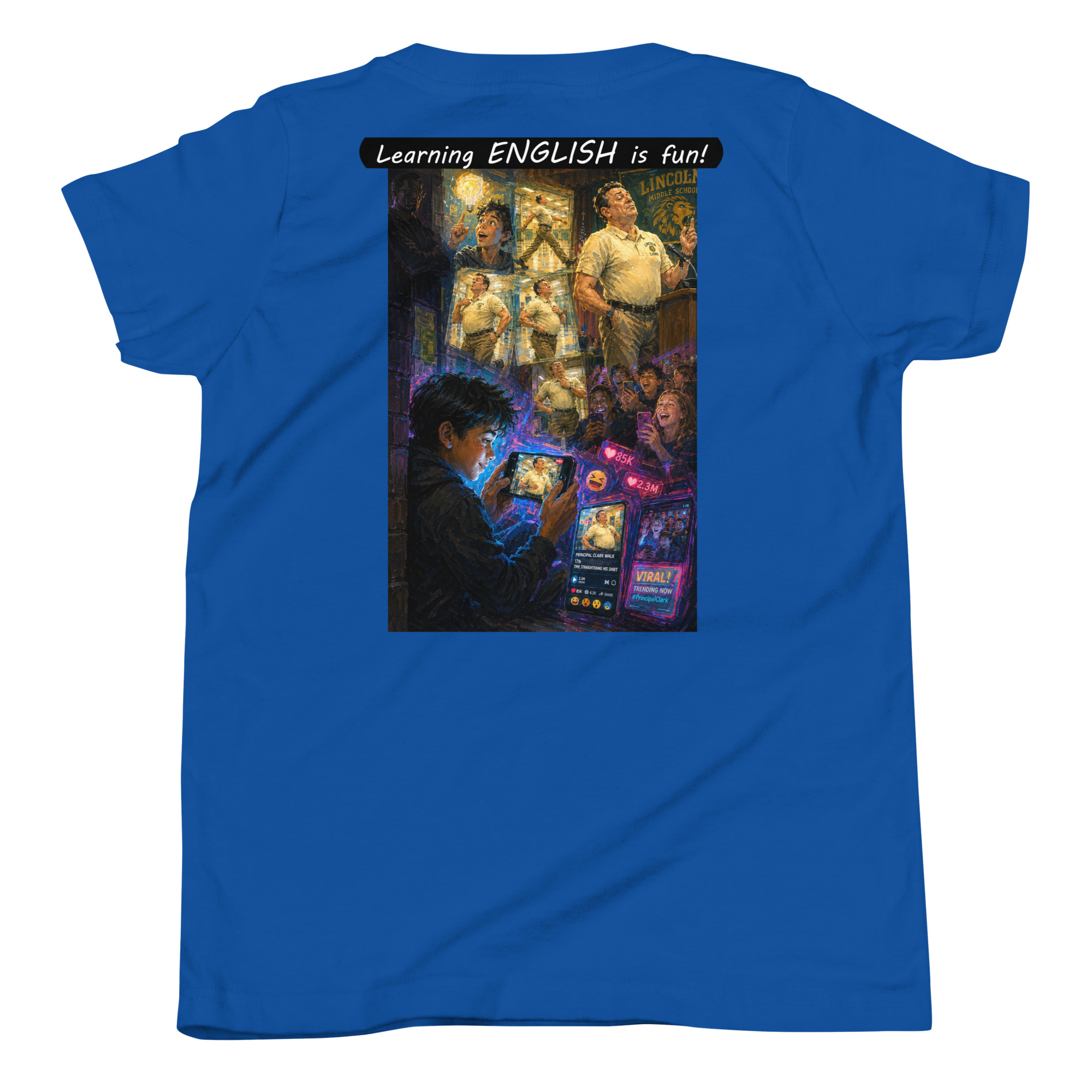 Youth Short Sleeve T-Shirt - Learning ENGLISH is fun! - The Influencer - Image 29
