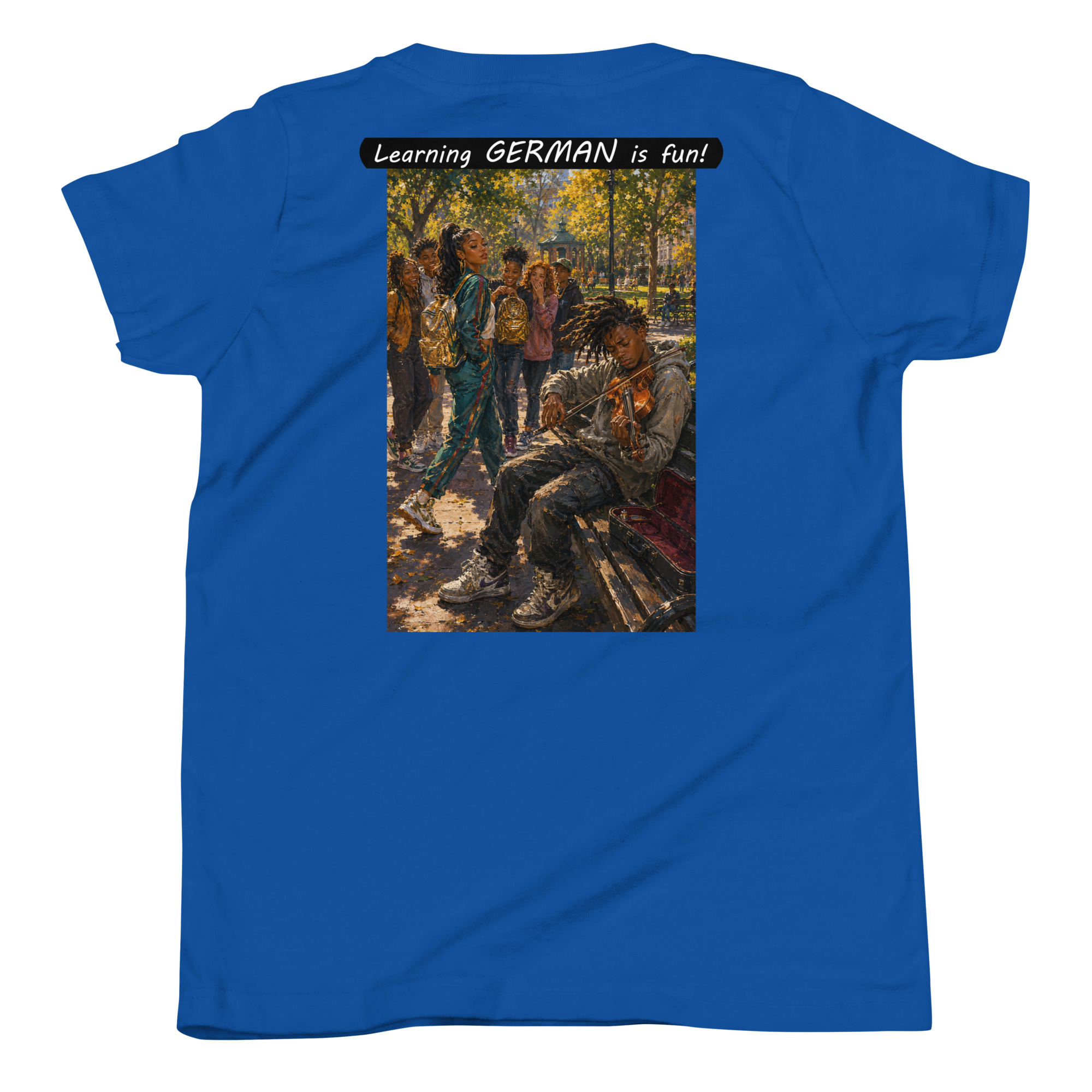 Youth Short Sleeve T-Shirt - Learning GERMAN is fun! - The Spotlight - Image 2