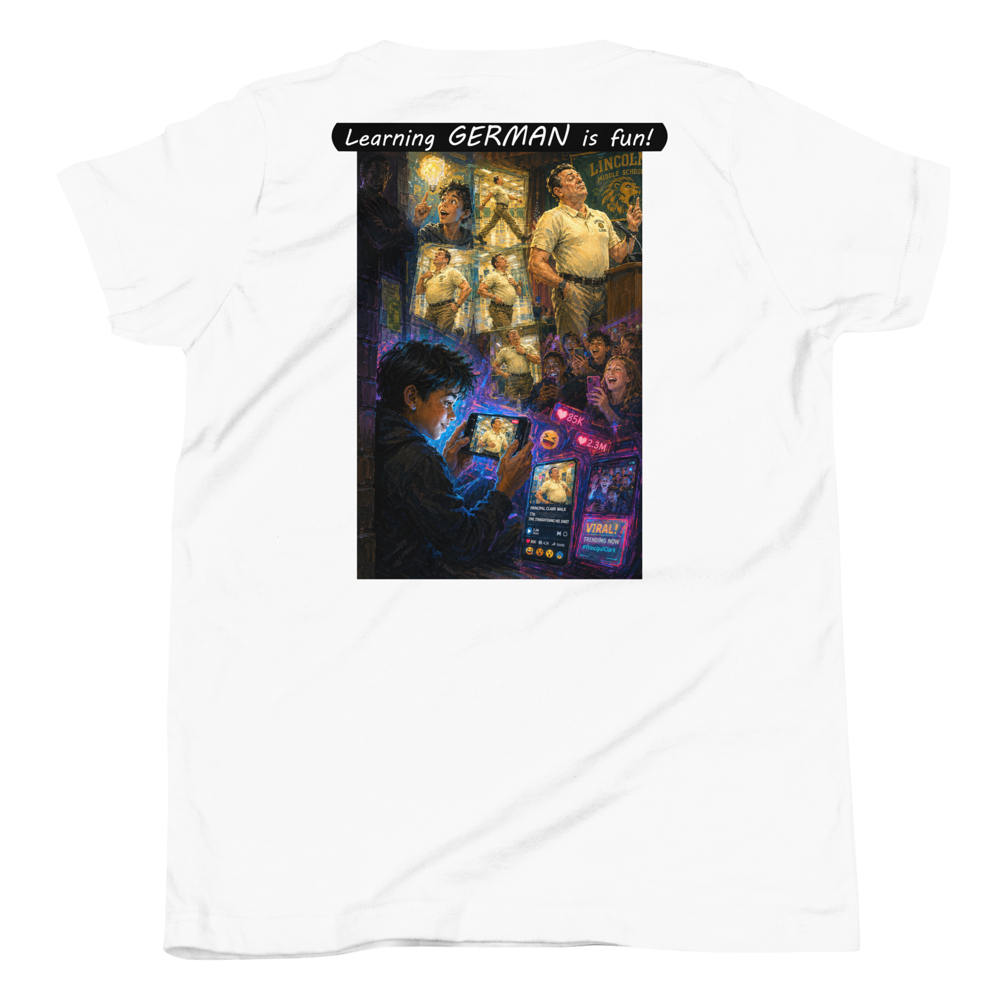 Youth Short Sleeve T-Shirt - Learning GERMAN is fun! - The Influencer - Image 32