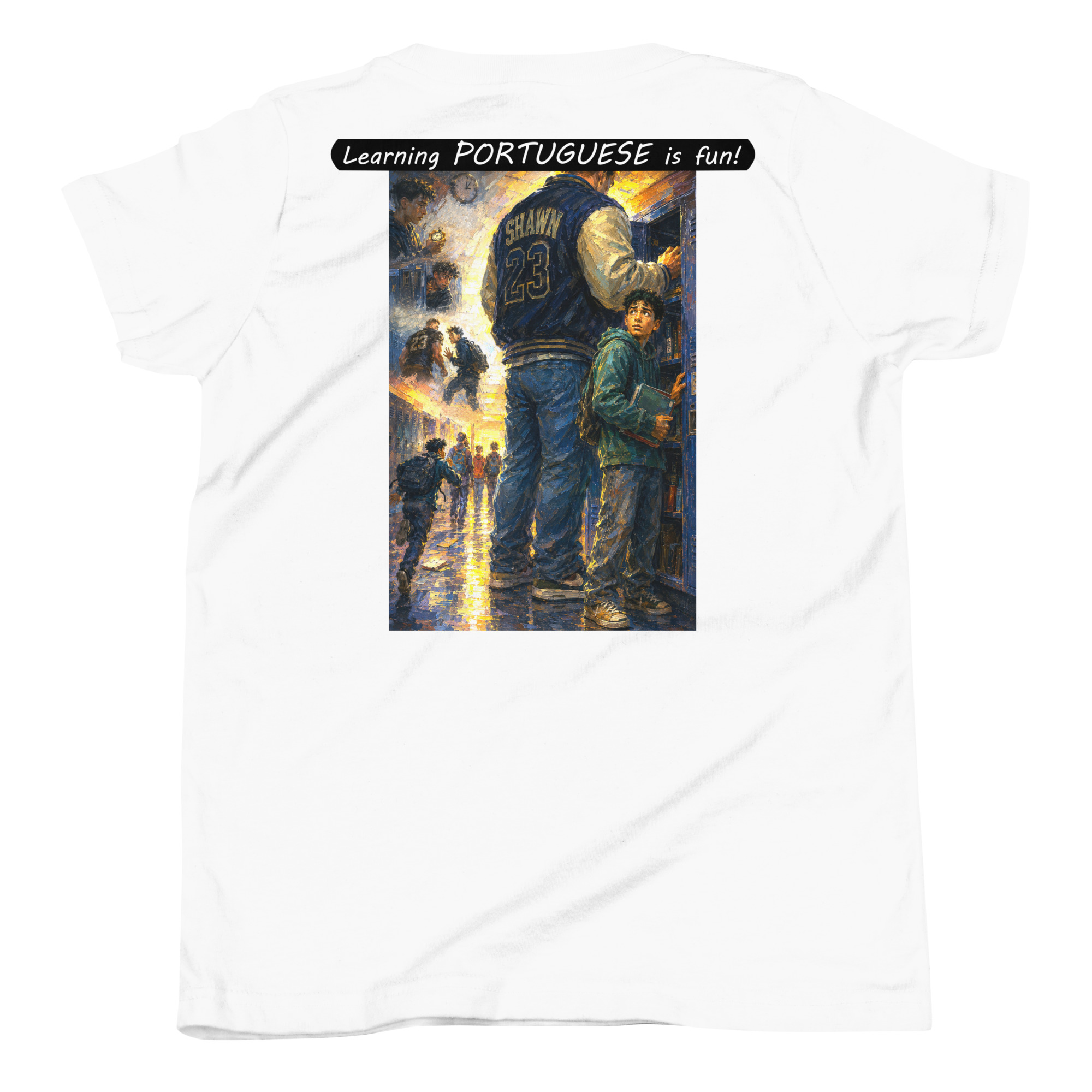 Youth Short Sleeve T-Shirt - Learning PORTUGUESE is fun! - The School Locker - Image 30