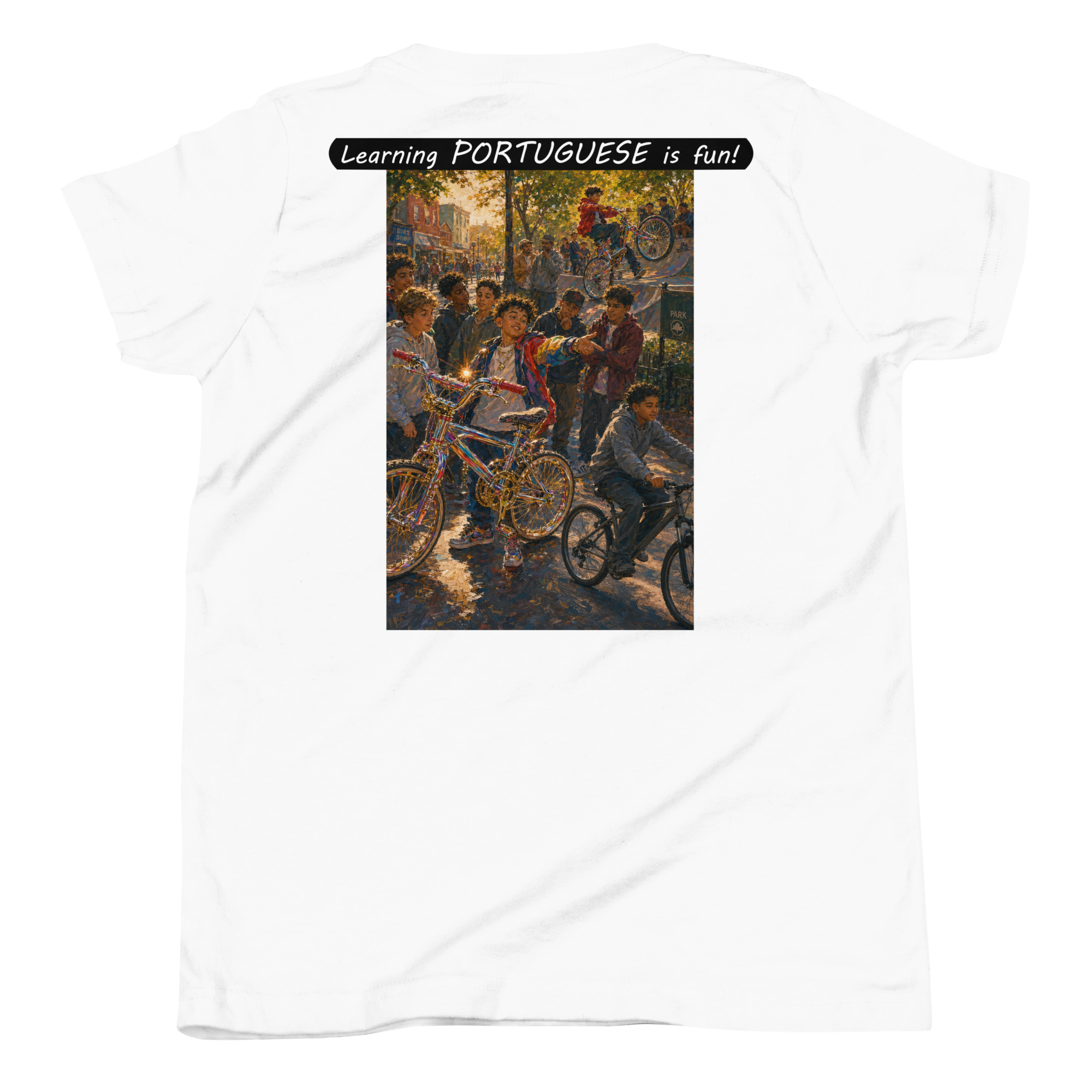 Youth Short Sleeve T-Shirt - Learning PORTUGUESE is fun! - The Show Off - Image 36