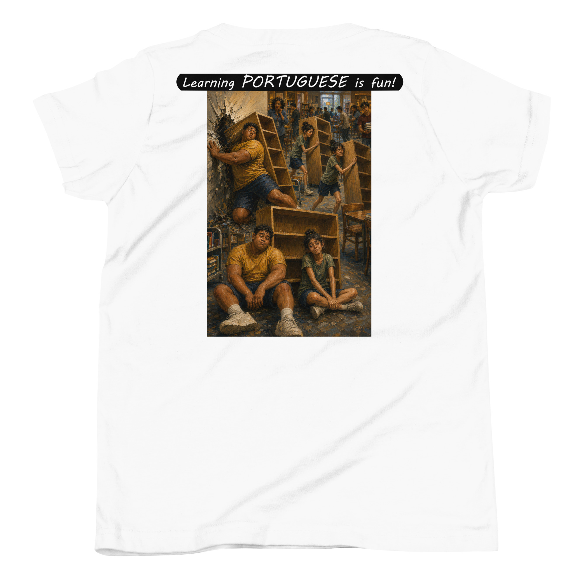 Youth Short Sleeve T-Shirt - Learning PORTUGUESE is fun! - Fair Trade - Image 21